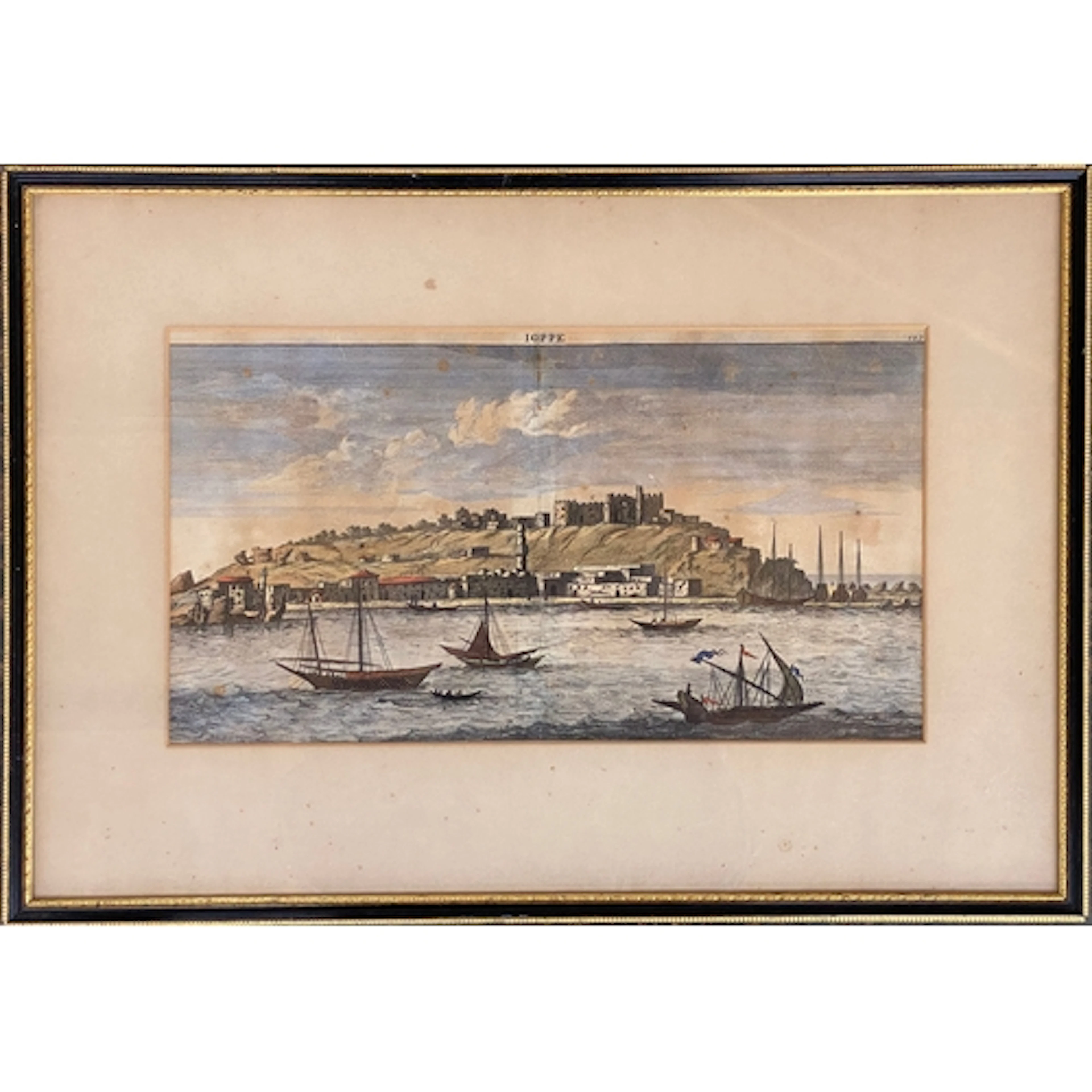 After Cornelis de Bruiyn (1652-1726), 'Ioppe', Jaffa harbour...
