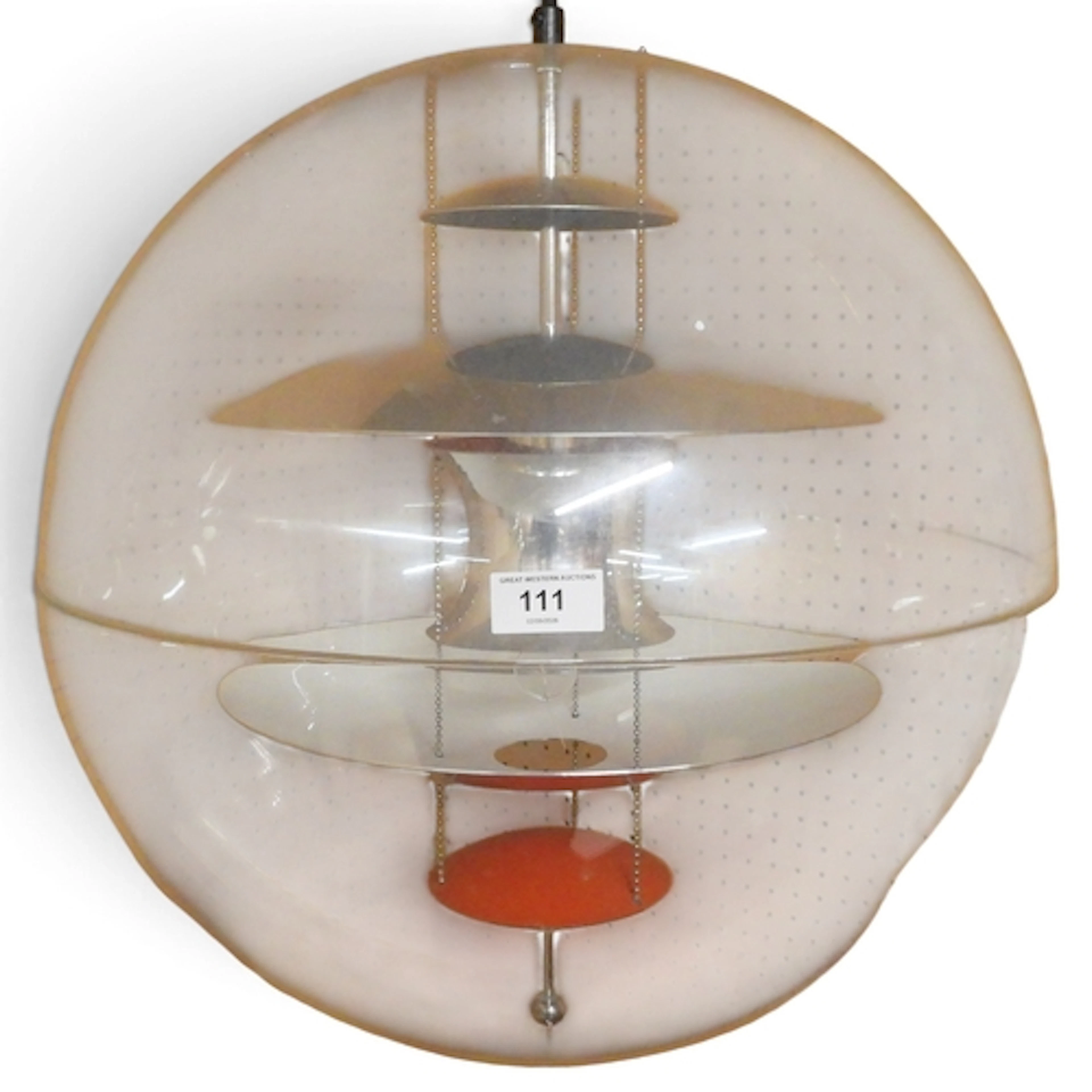 A mid 20th century Verner Panton model VP Globe light pendan...