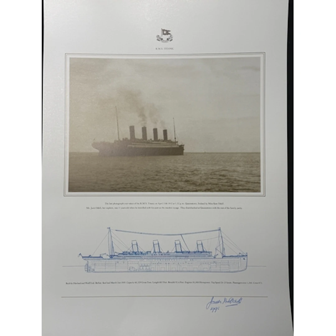 R.M.S. Titanic: R.M.S. Titanic: Signed print of the last ph...