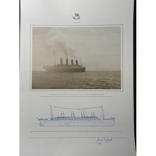 R.M.S. Titanic: R.M.S. Titanic: Signed print of the last ph...
