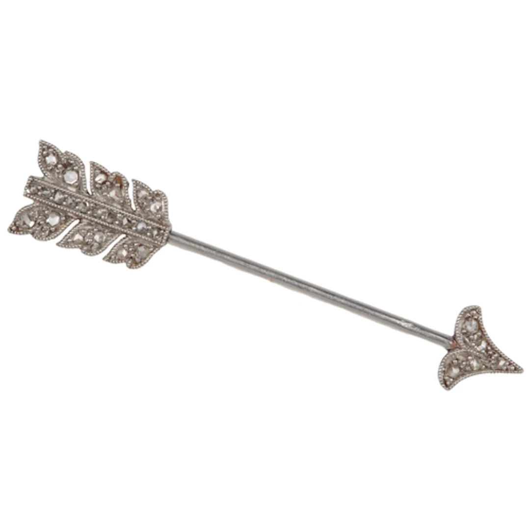 An Art Deco diamond jabot pin, France, circa 1920, designed ...