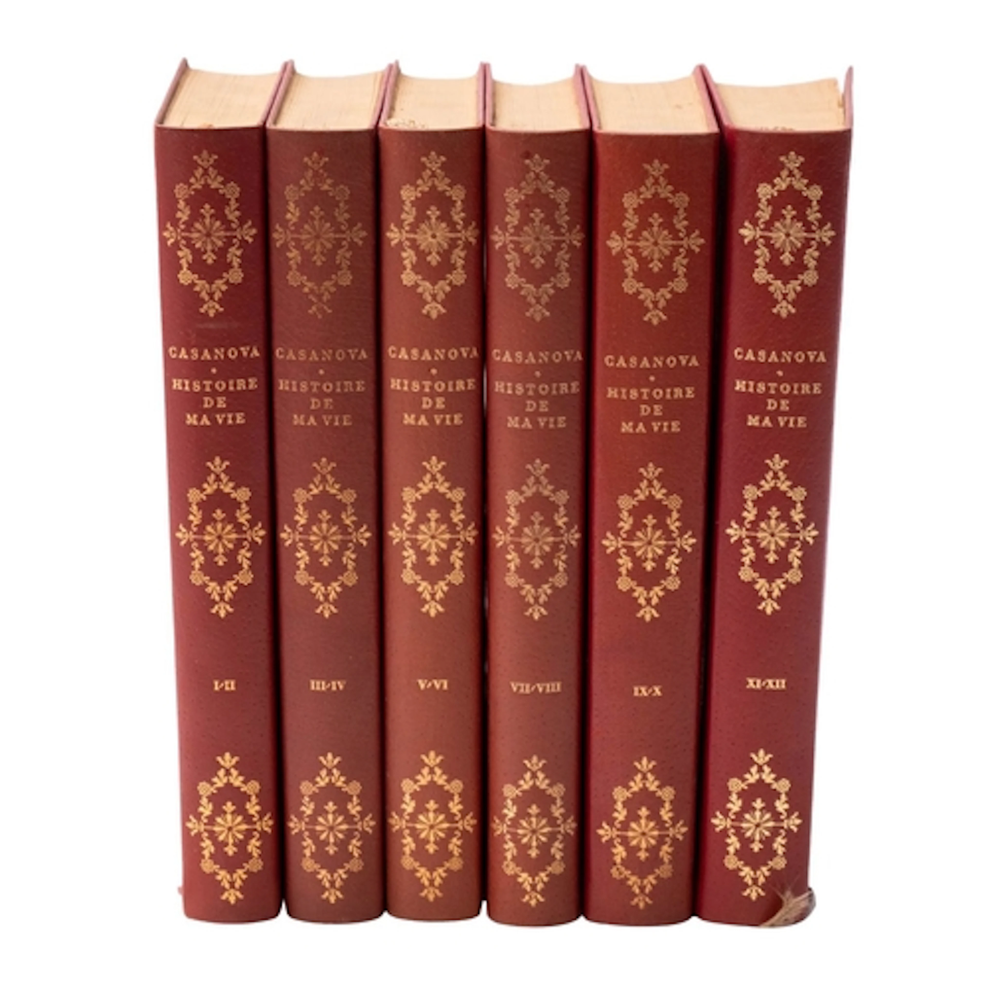 CASANOVA, [Giacomo]. Histoire de ma vie, 12 parts in 6 vols....