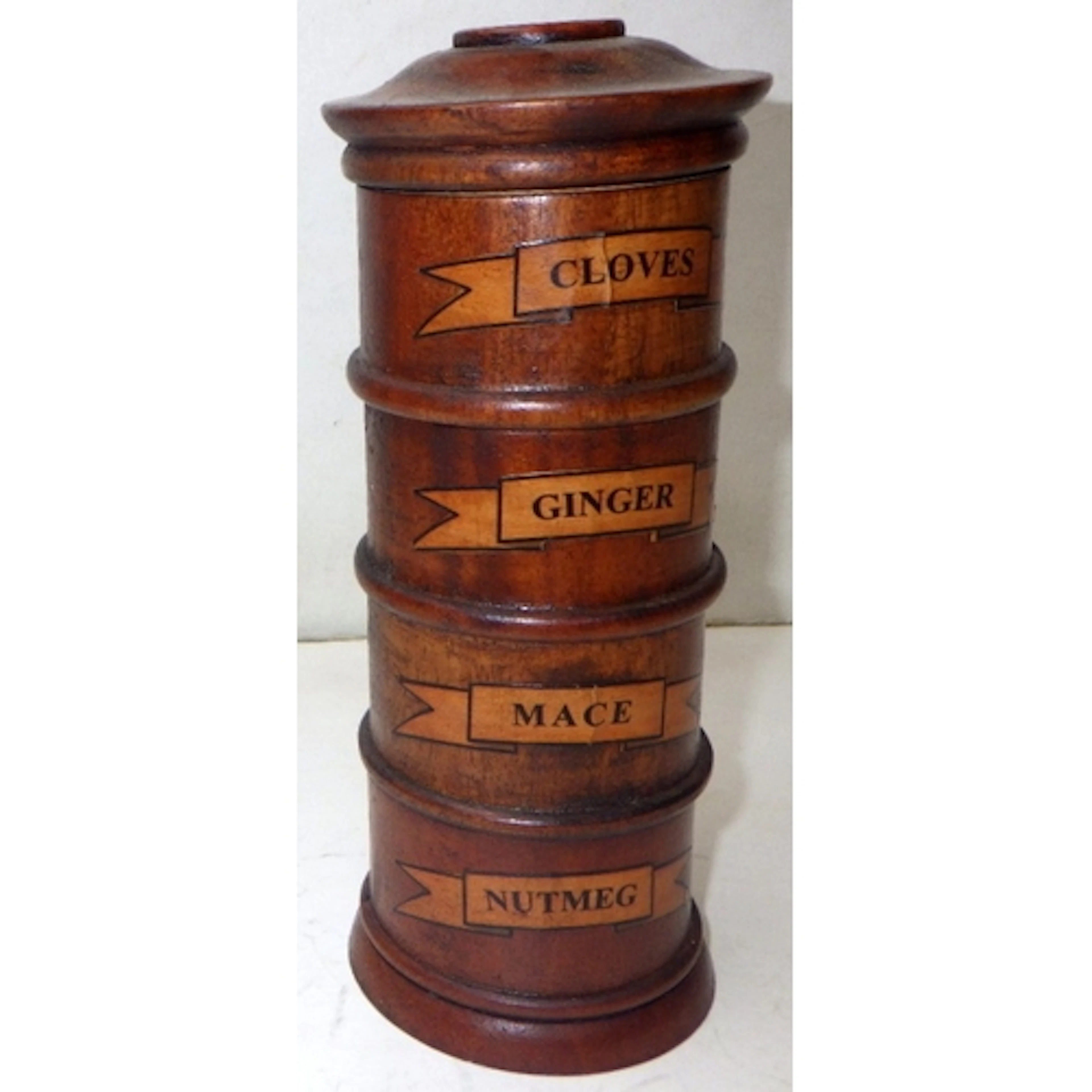 A spice tower, turner hardwood after Georgian manner.