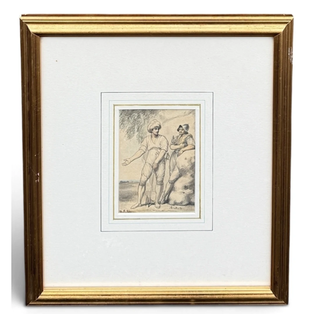 RICHARD COSWAY (BRITISH, 1742-1821): 'TWO SOLDIERS' Watercol...