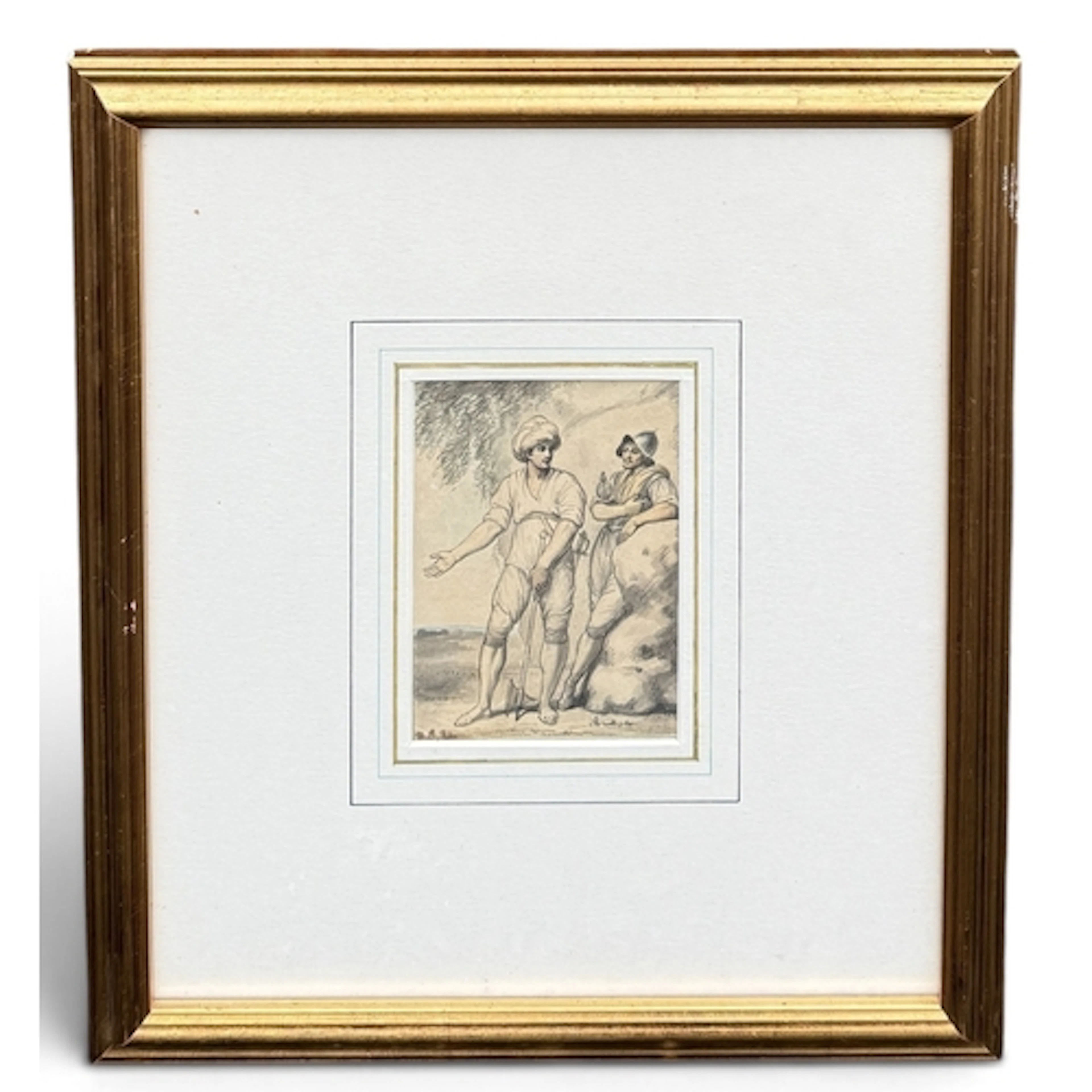 RICHARD COSWAY (BRITISH, 1742-1821): 'TWO SOLDIERS' Watercol...
