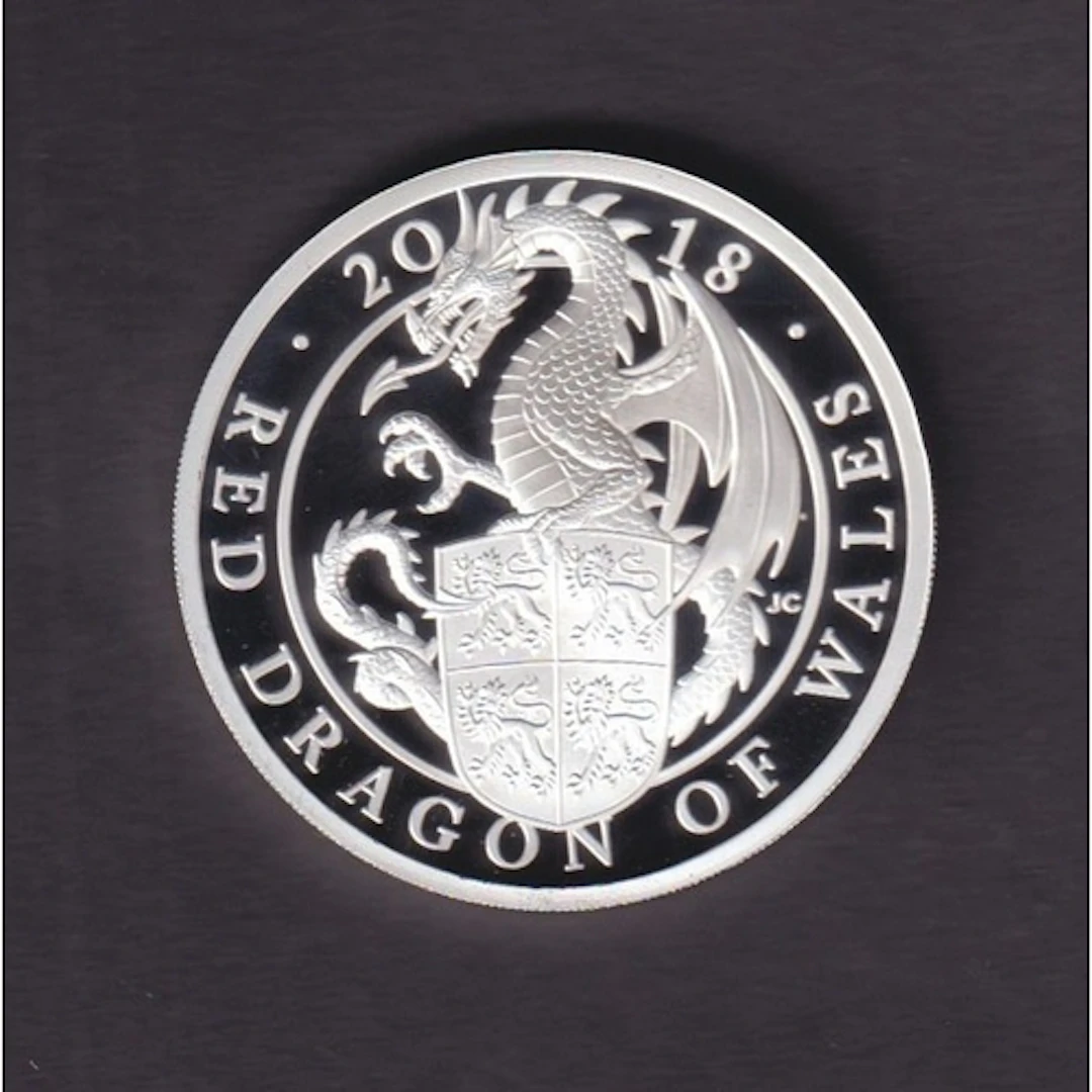 UK 2018 The Queen’s Beasts Red Dragon of Wales £2 one-ounce ...