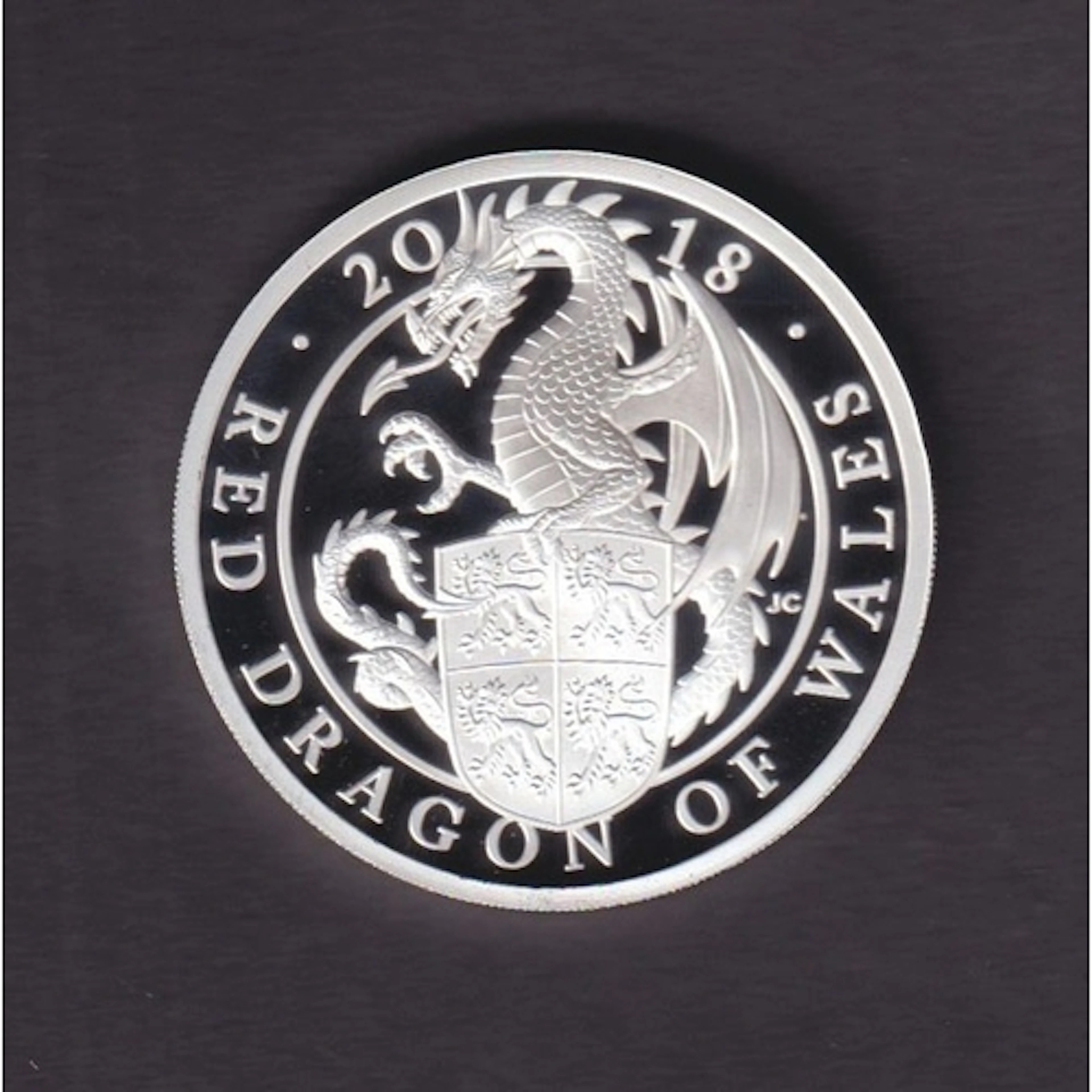 UK 2018 The Queen’s Beasts Red Dragon of Wales £2 one-ounce ...