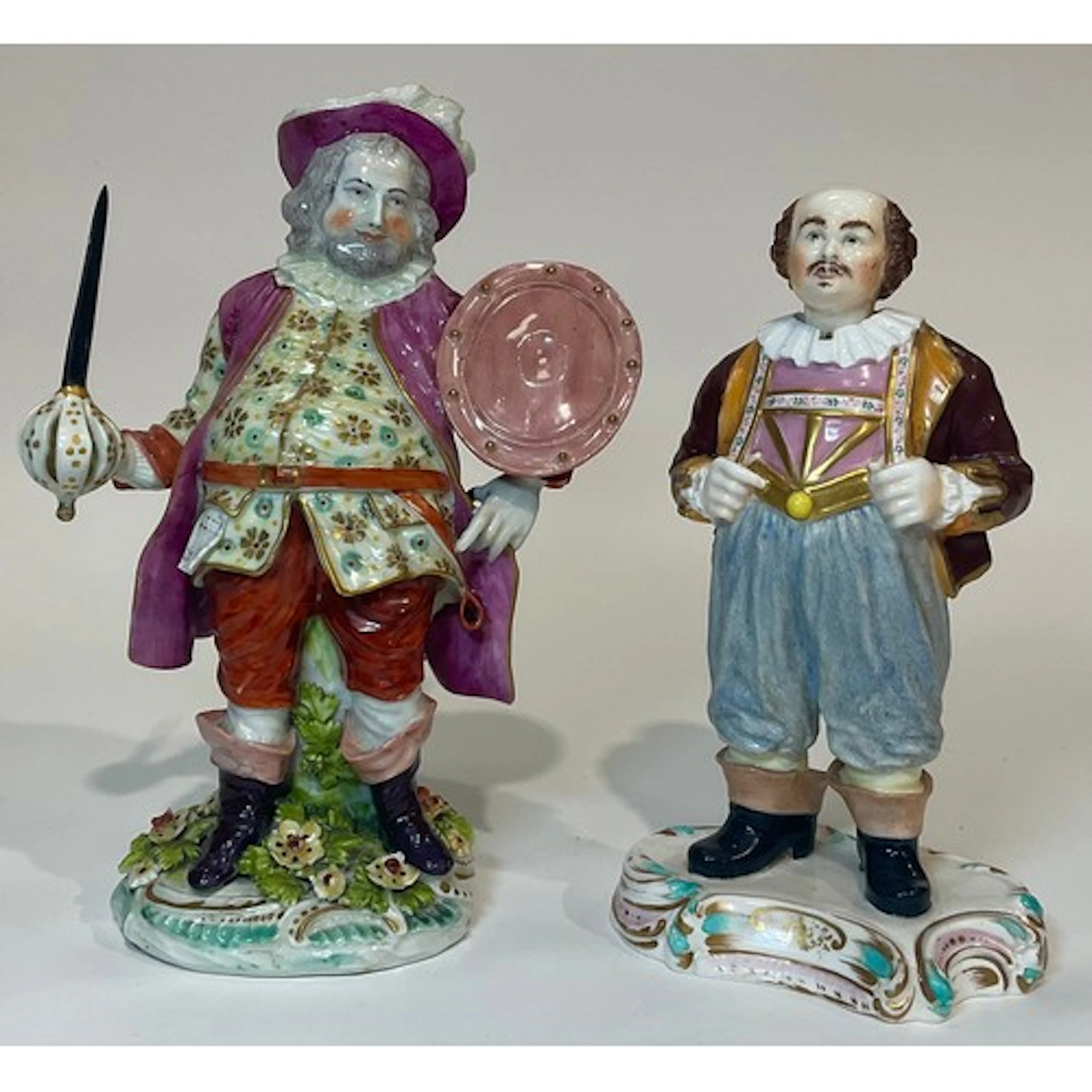 A Derby patch mark figure, Quinn as Sir John Falstaff, he st...