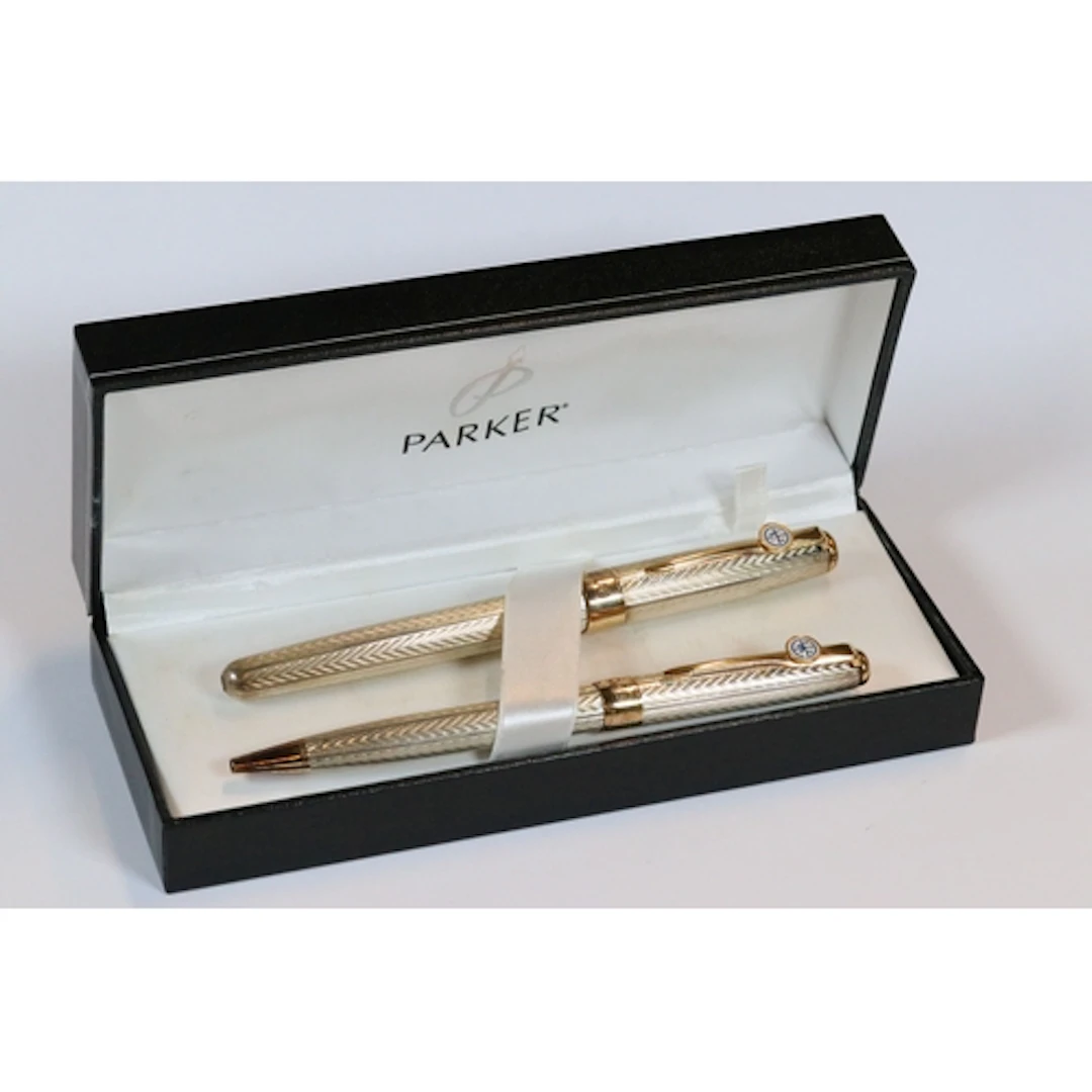Parker Sonnet pen set, awarded by Westinghouse brakes as a L...