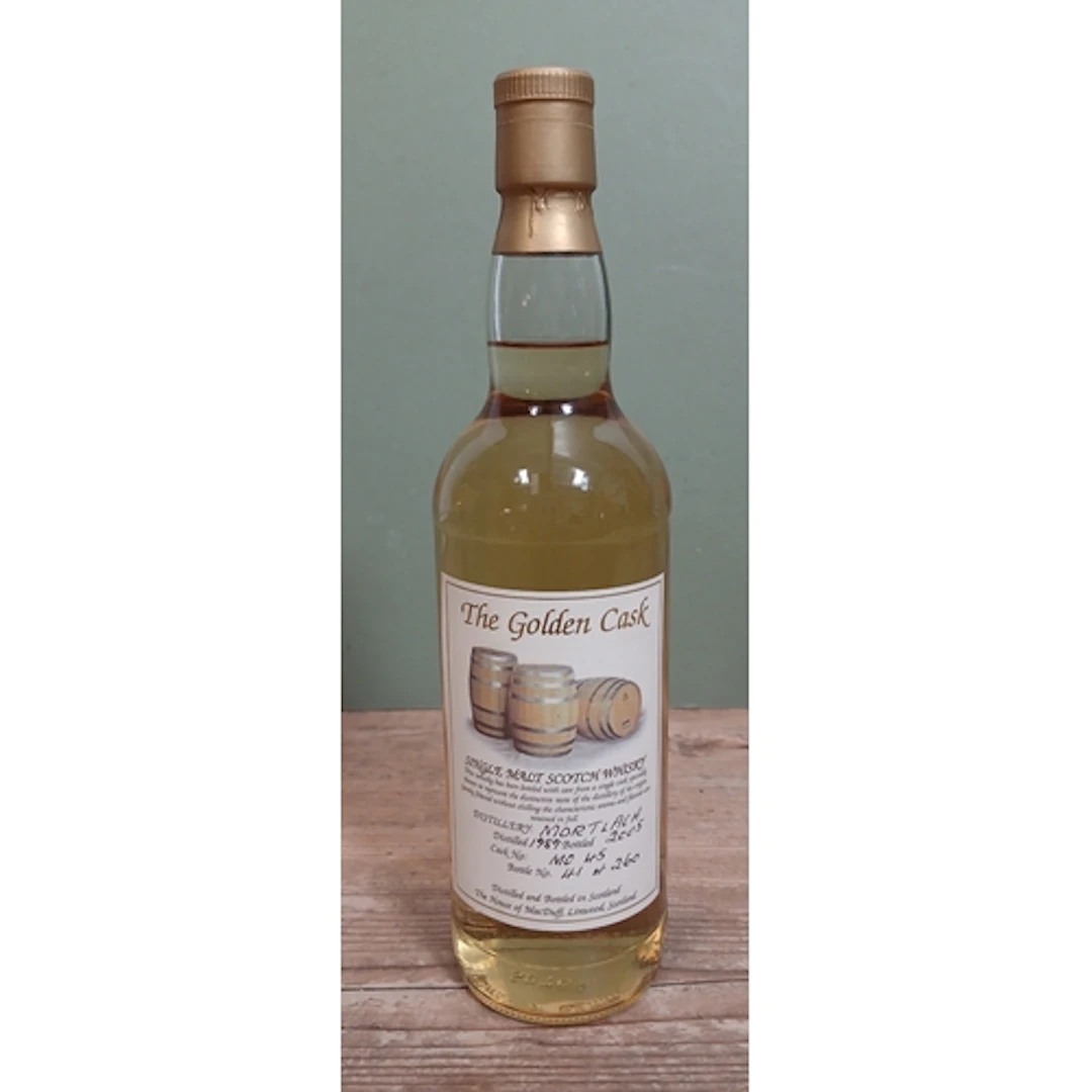 The Golden Cask Mortlach single malt scotch whisky, distille...