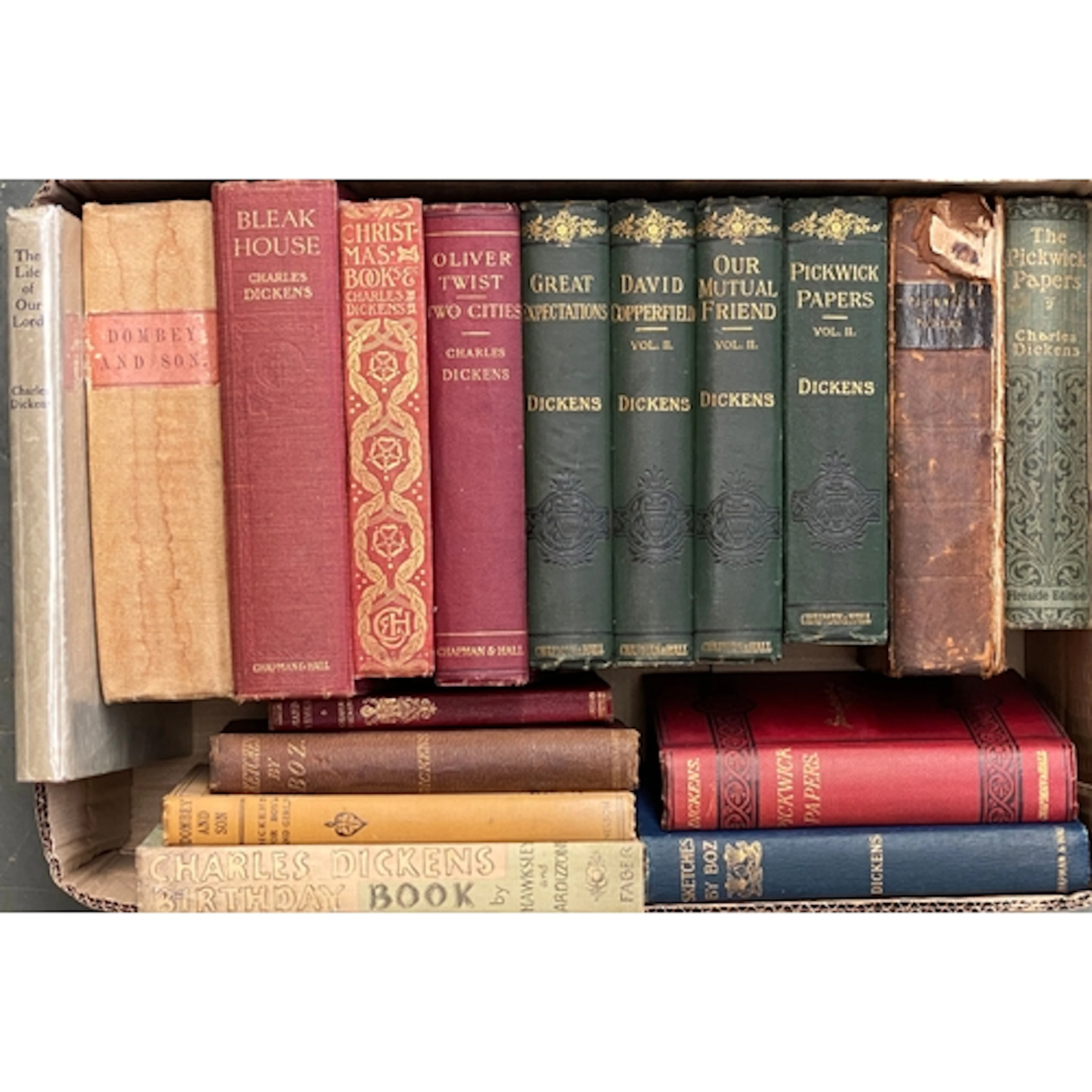 BOOKS DICKENS. A group of mainly vintage copies. Two certain...