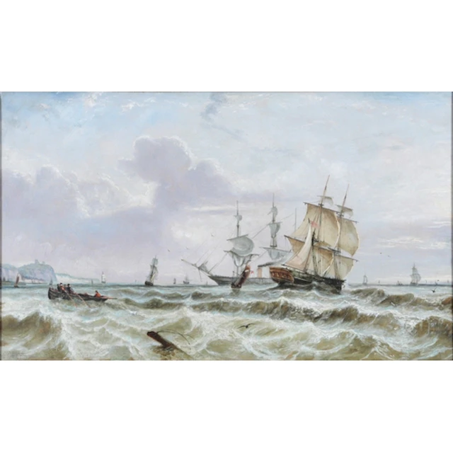 John Callow (1822-1878) 'The Channel off Dover' signed lowe...
