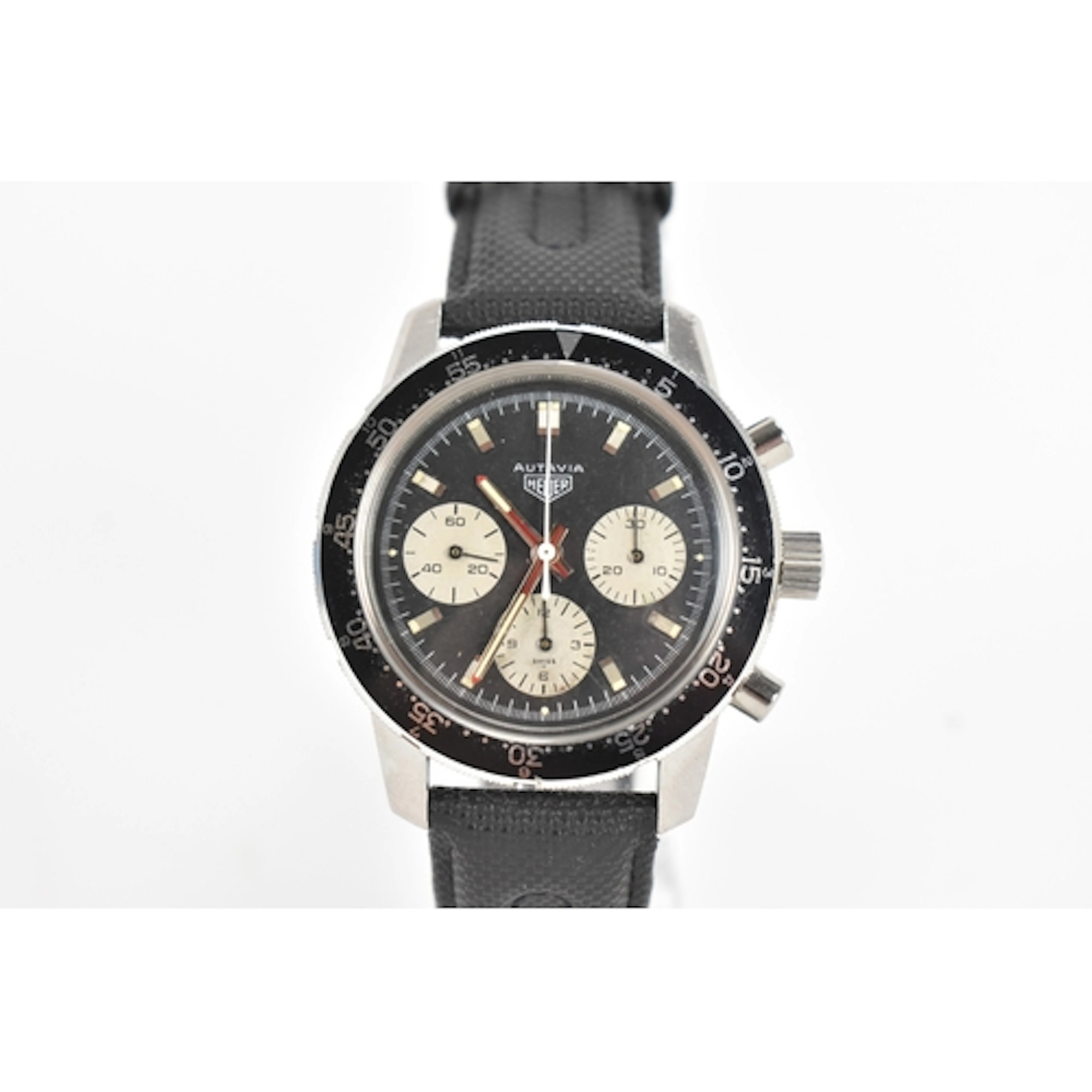 A Heuer Autavia chronograph, manual wind, gents, stainless s...