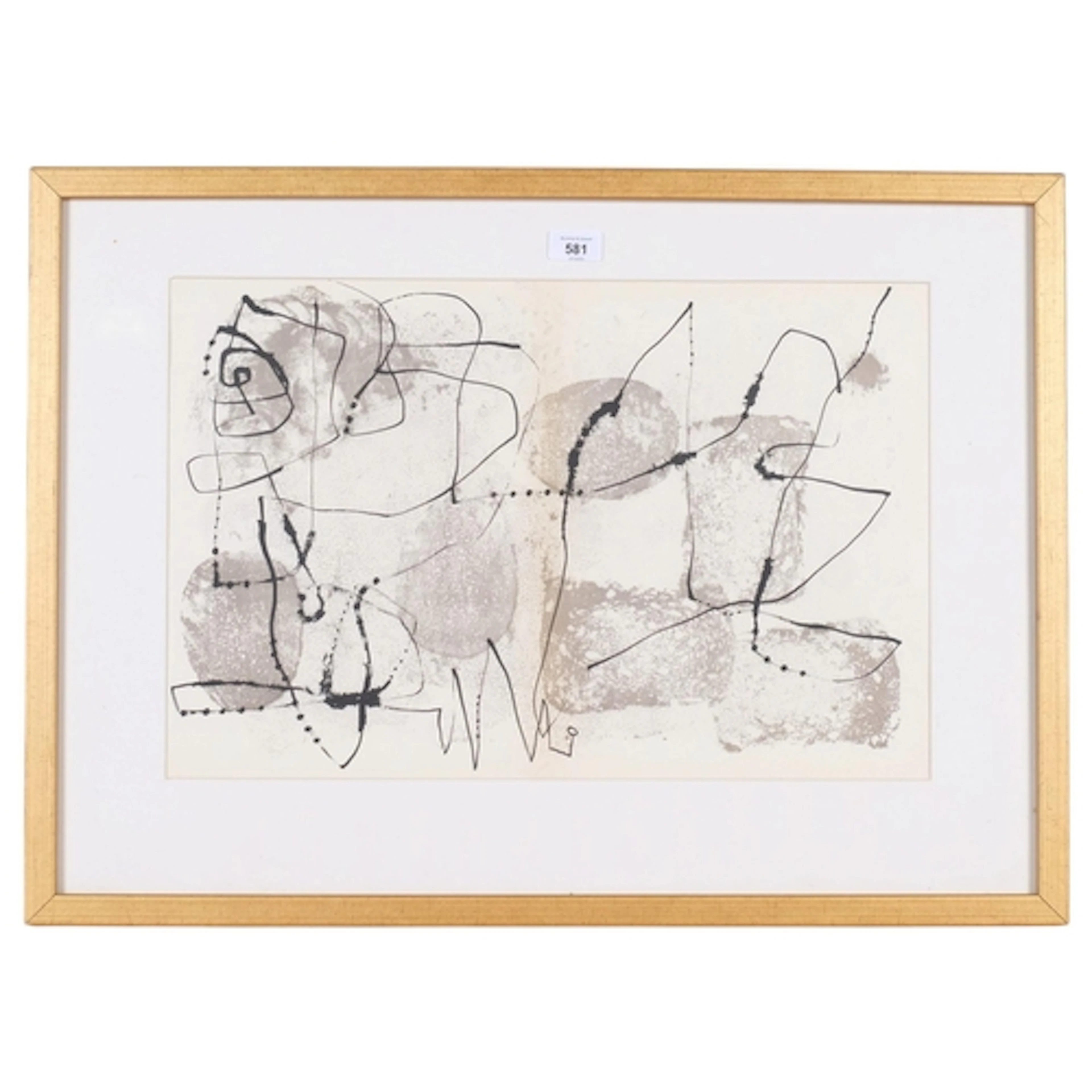 Joan Miro, abstract composition, original lithograph from De...