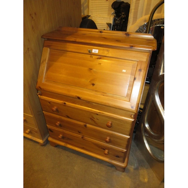 Pine Bureau, with Key, 80x41x106cm h