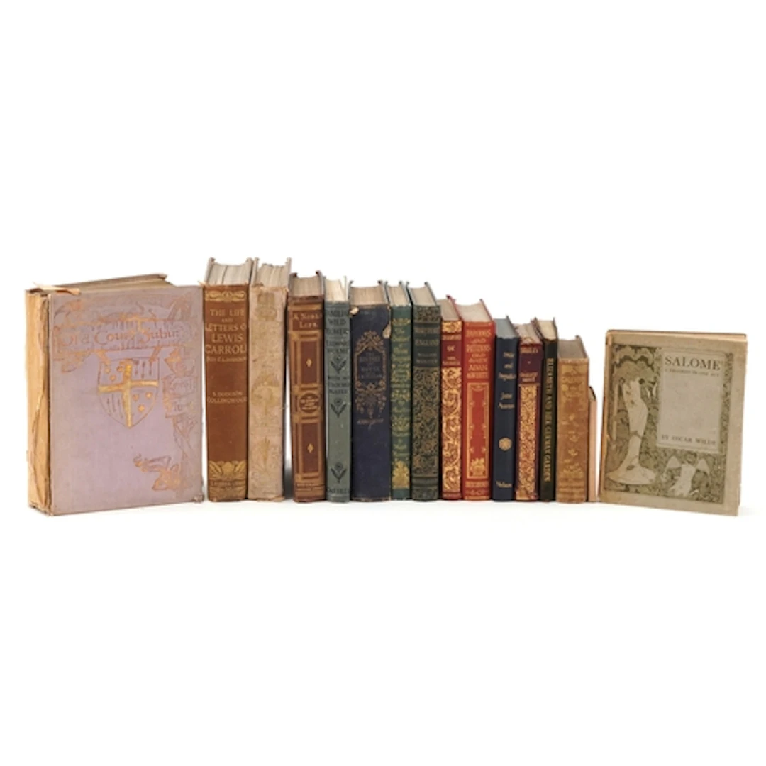 Antique books including Shirley by Charlotte Brontë, Pride &...