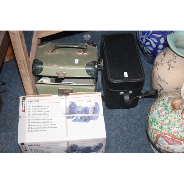 Bench grinder, projector and camera lenses