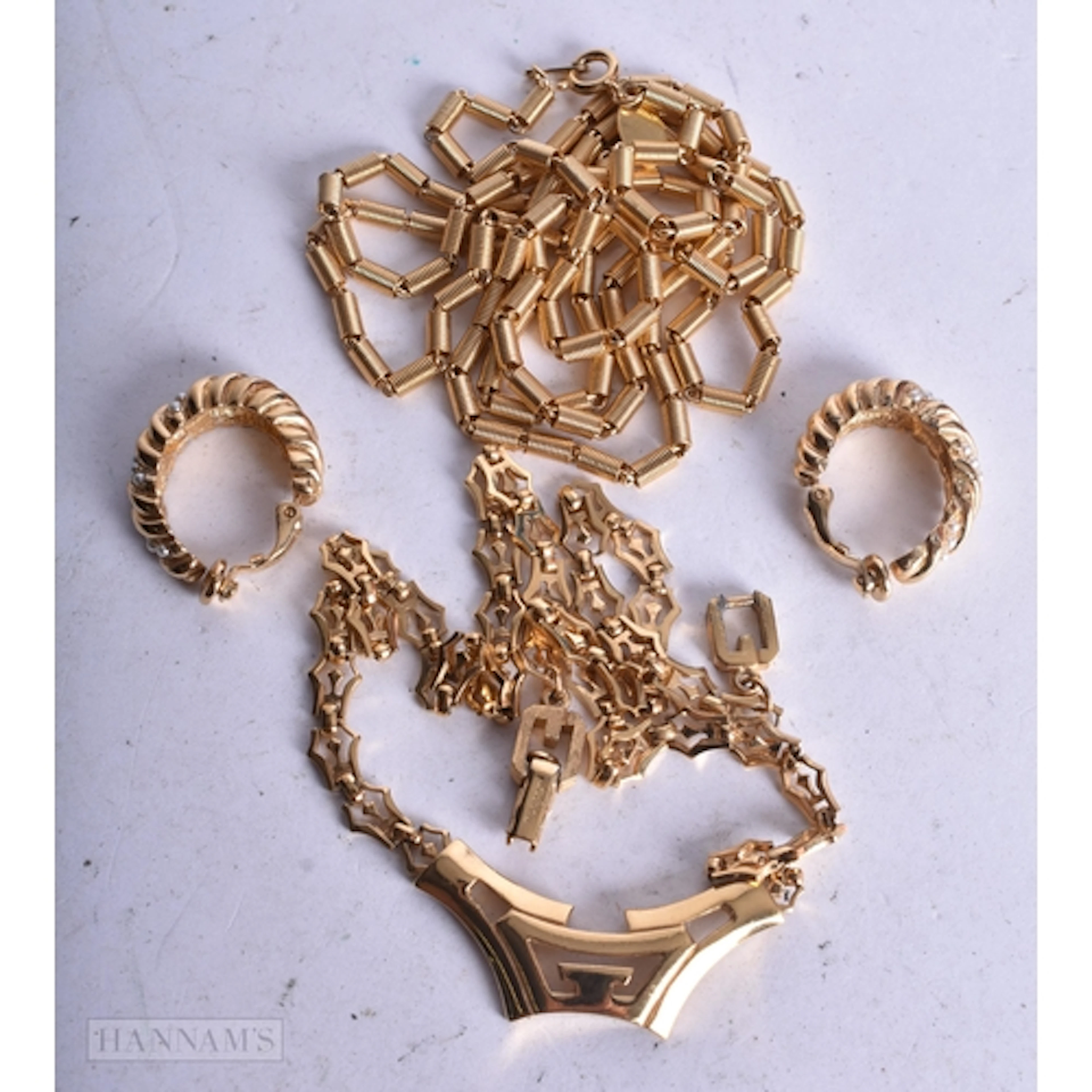 Collection of Givenchy Gold Tone Jewellery inc. Necklaces, C...