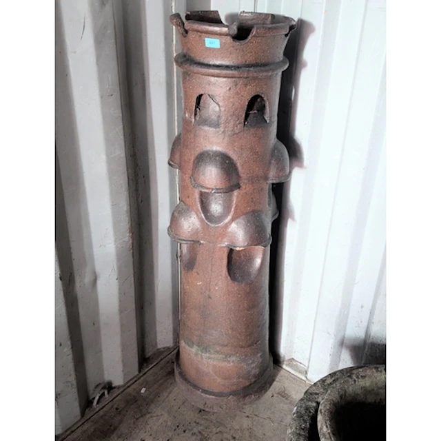 A large late 19th/early 20th century salt glazed chimney pot...