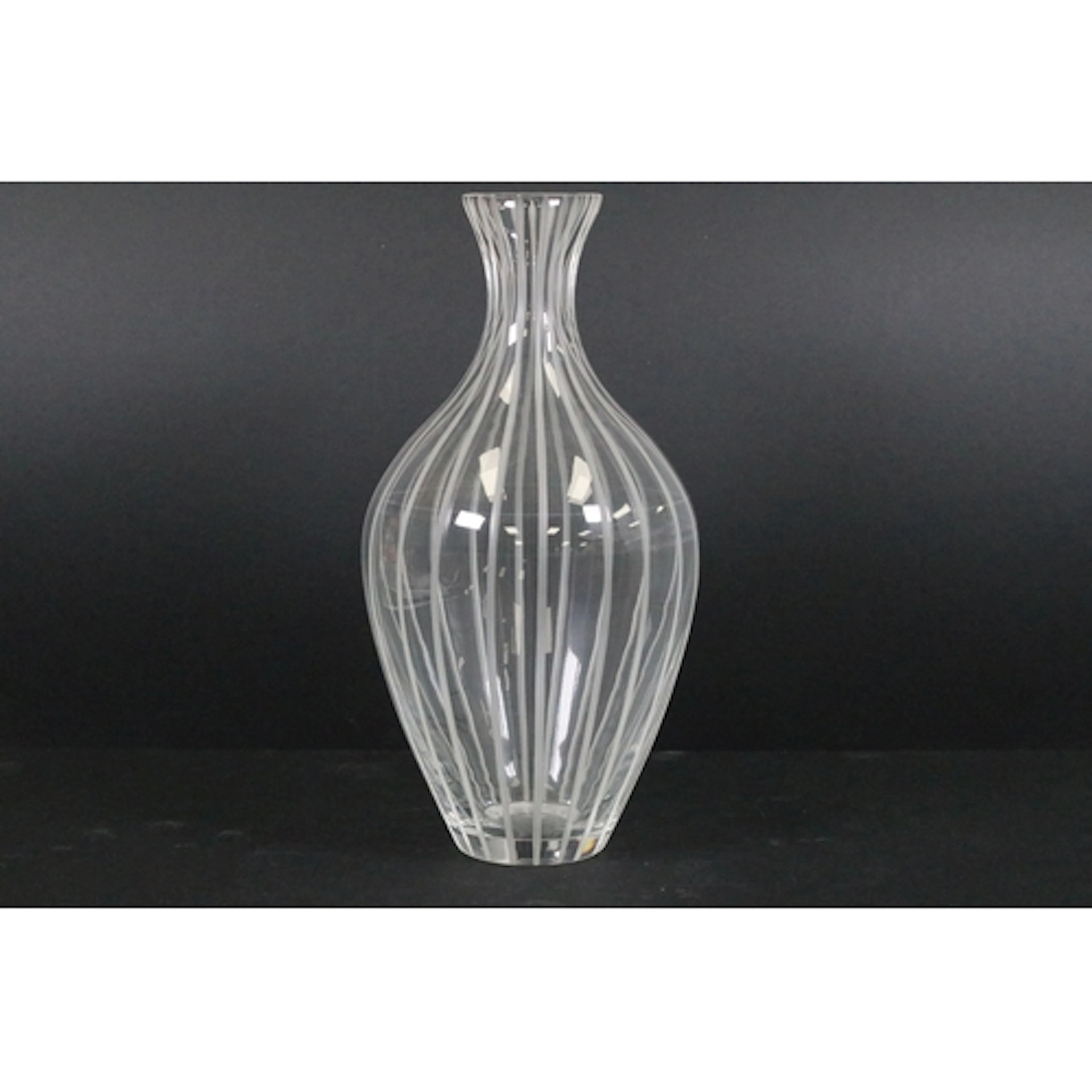Mid-century Scandinavian blown glass vase of onion-shape in ...