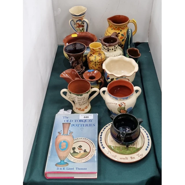 A quantity of Torquay and similar pottery, including Vases, ...