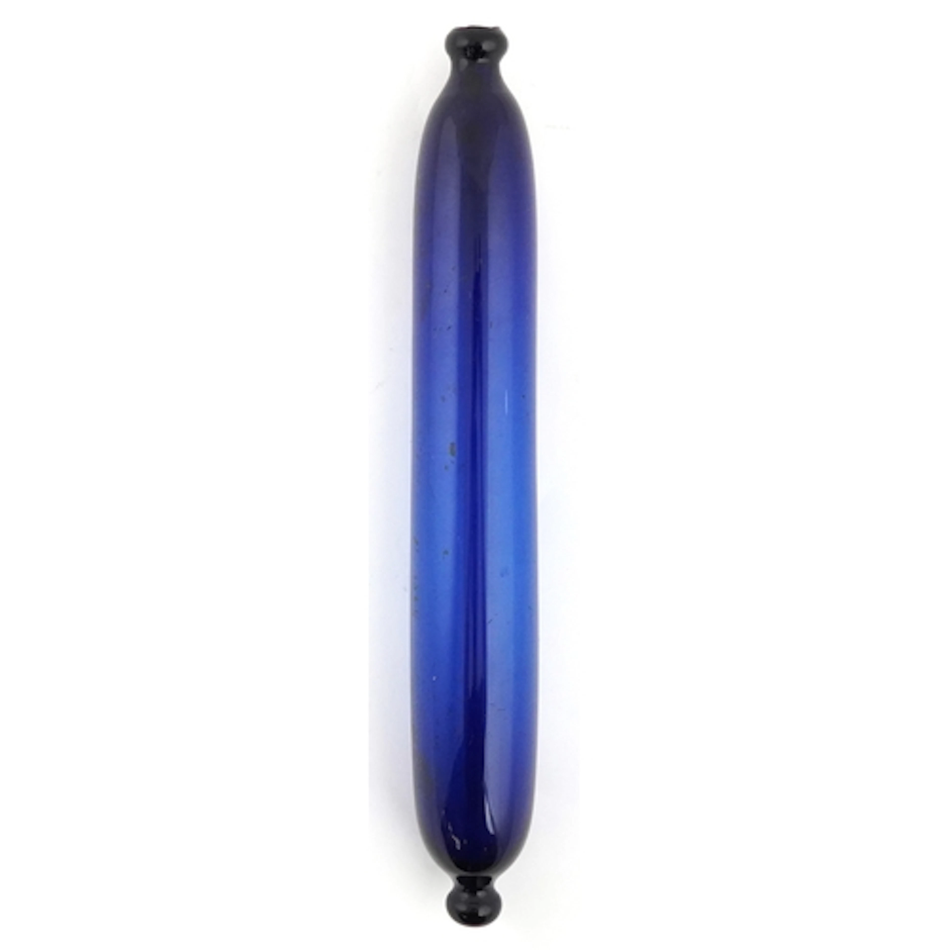 19th century cobalt blue glass rolling pin with remnants of ...