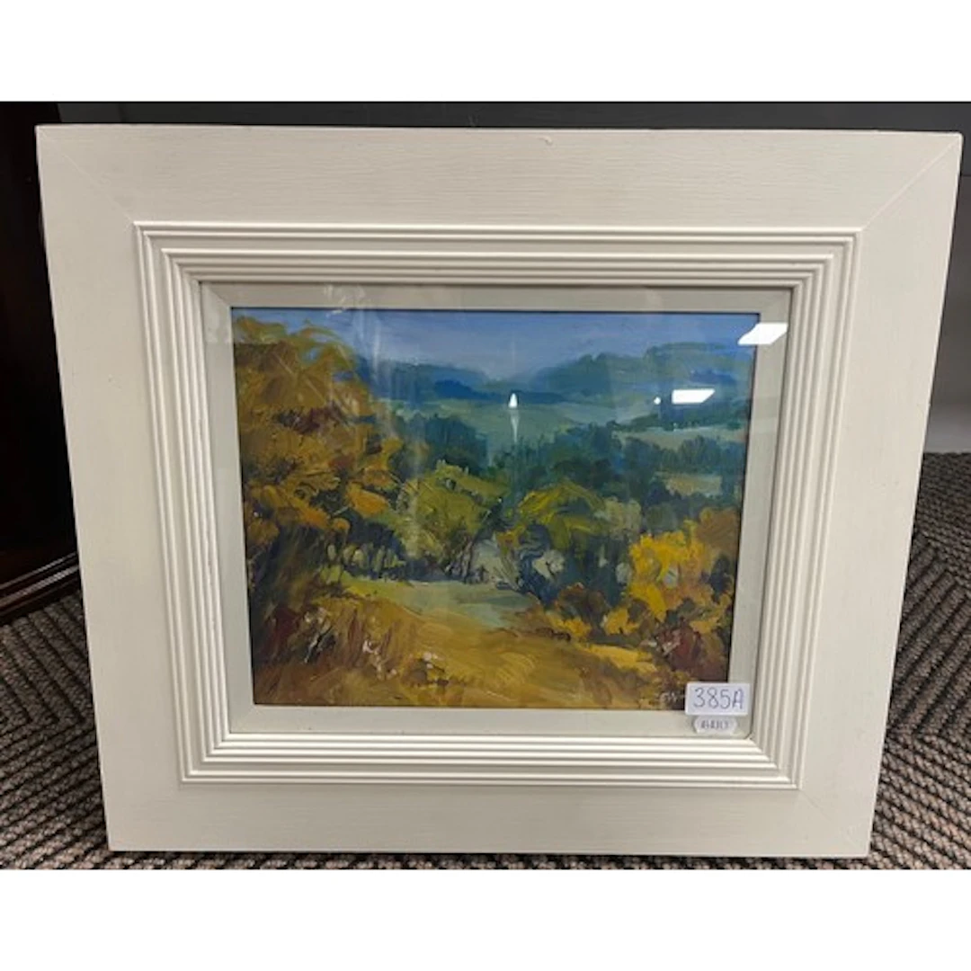 Bridget Hunter, Hillside View Oil, 24cm x 29cm....