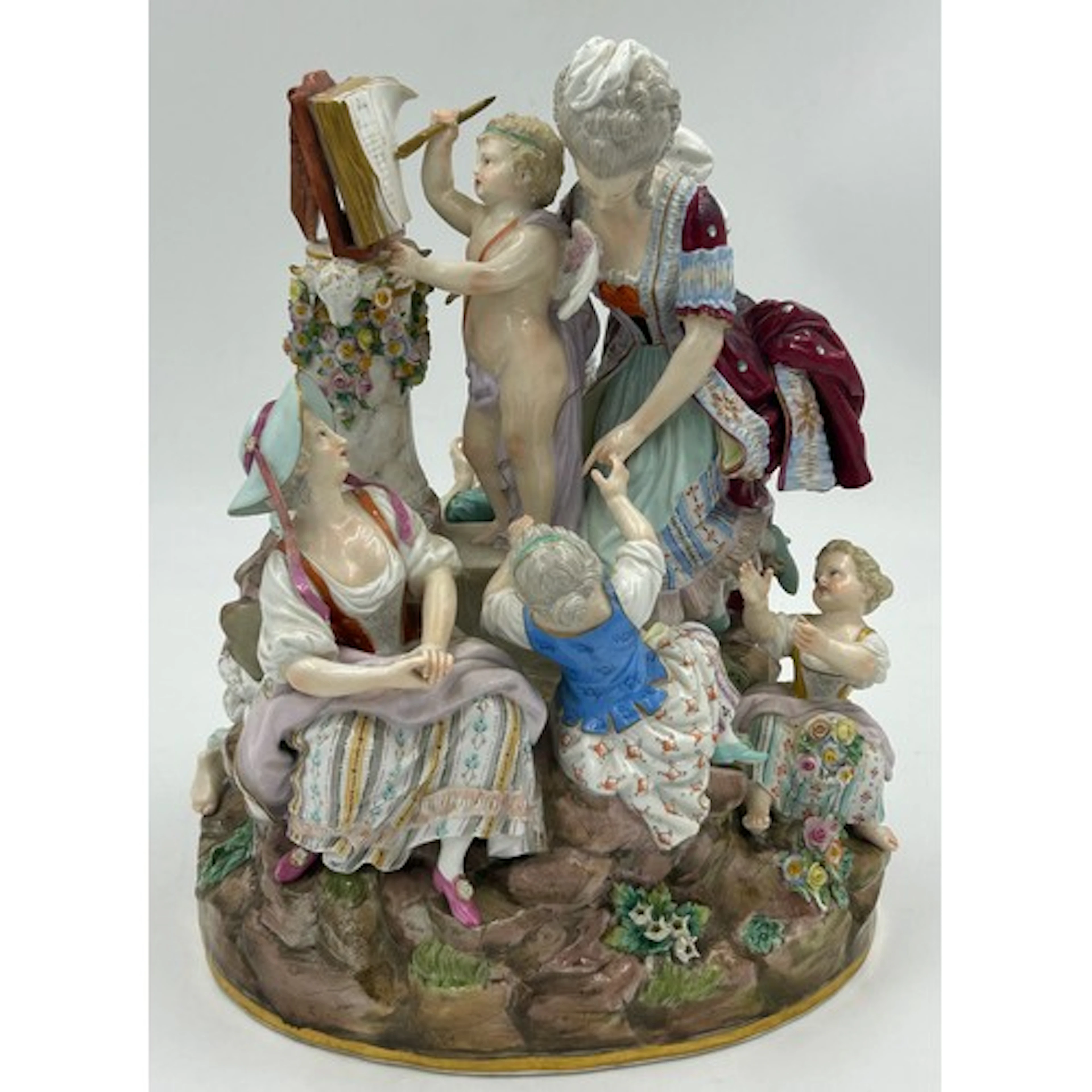 A Meissen Group of 'School for Love', 19thC. After the model...