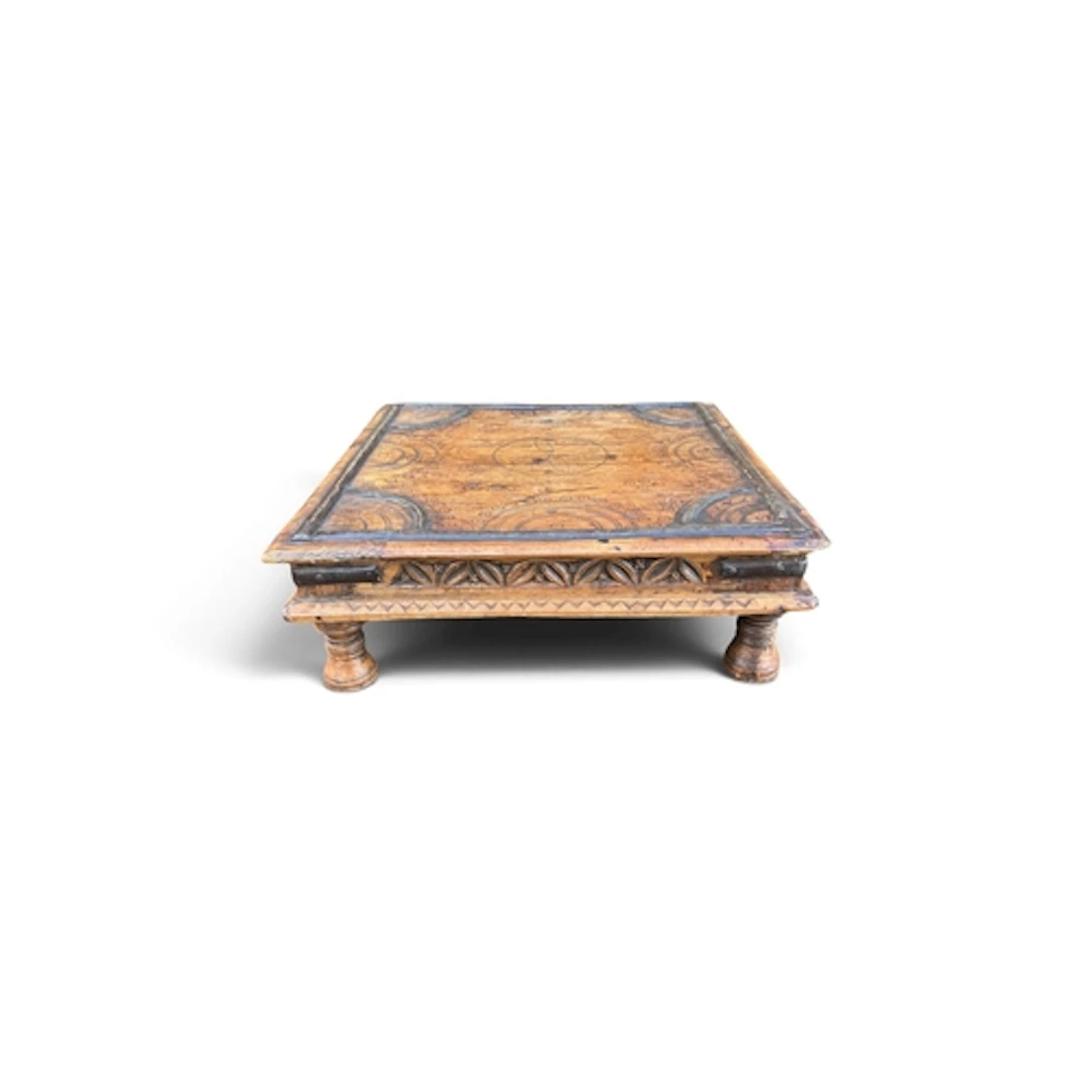 A LATE 19TH CENTURY INDIAN HARDWOOD LOW TABLE