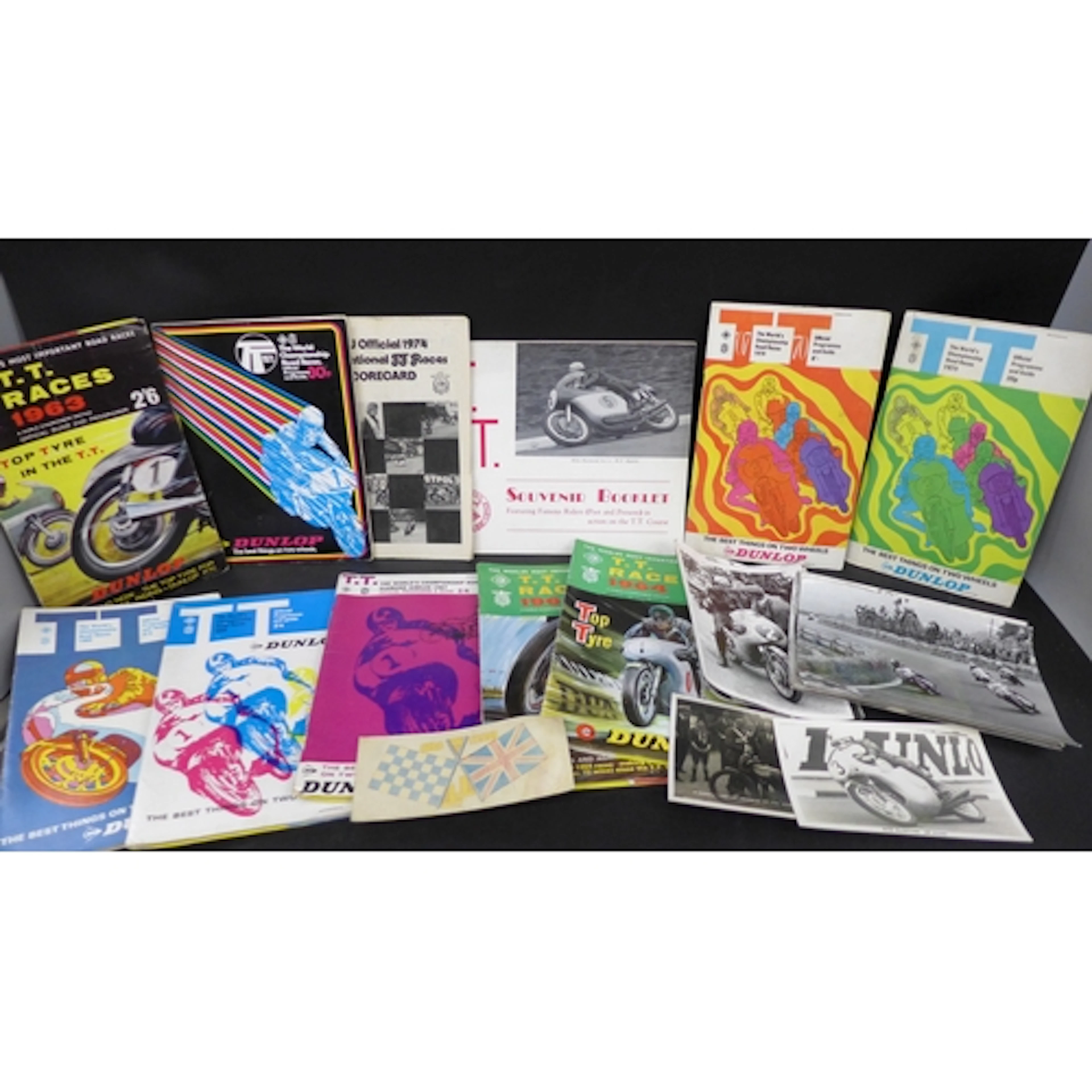 Ten vintage TT Motorcycle Race programmes, 1963 to 1874, wit...