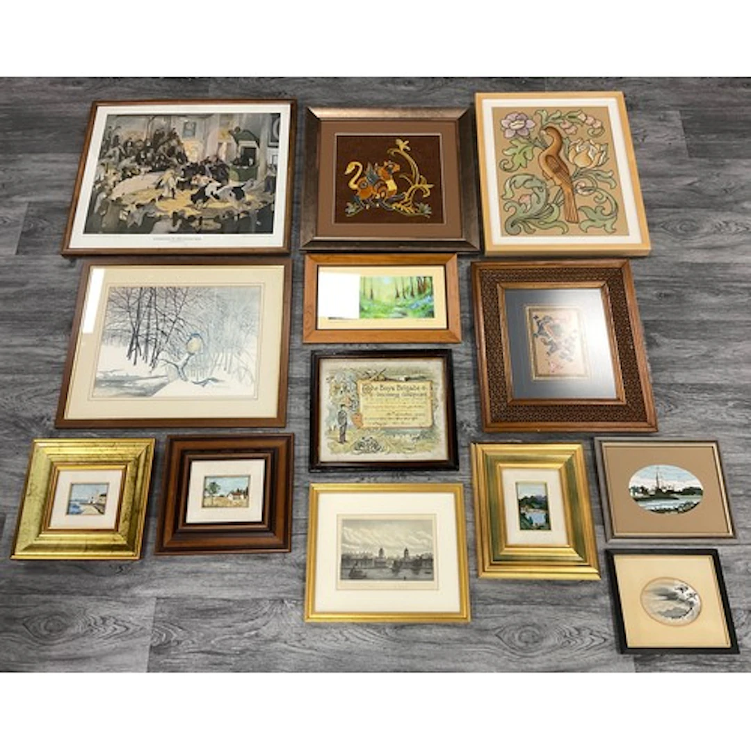 Pictures and prints - textiles - embroidery pictures of chur...