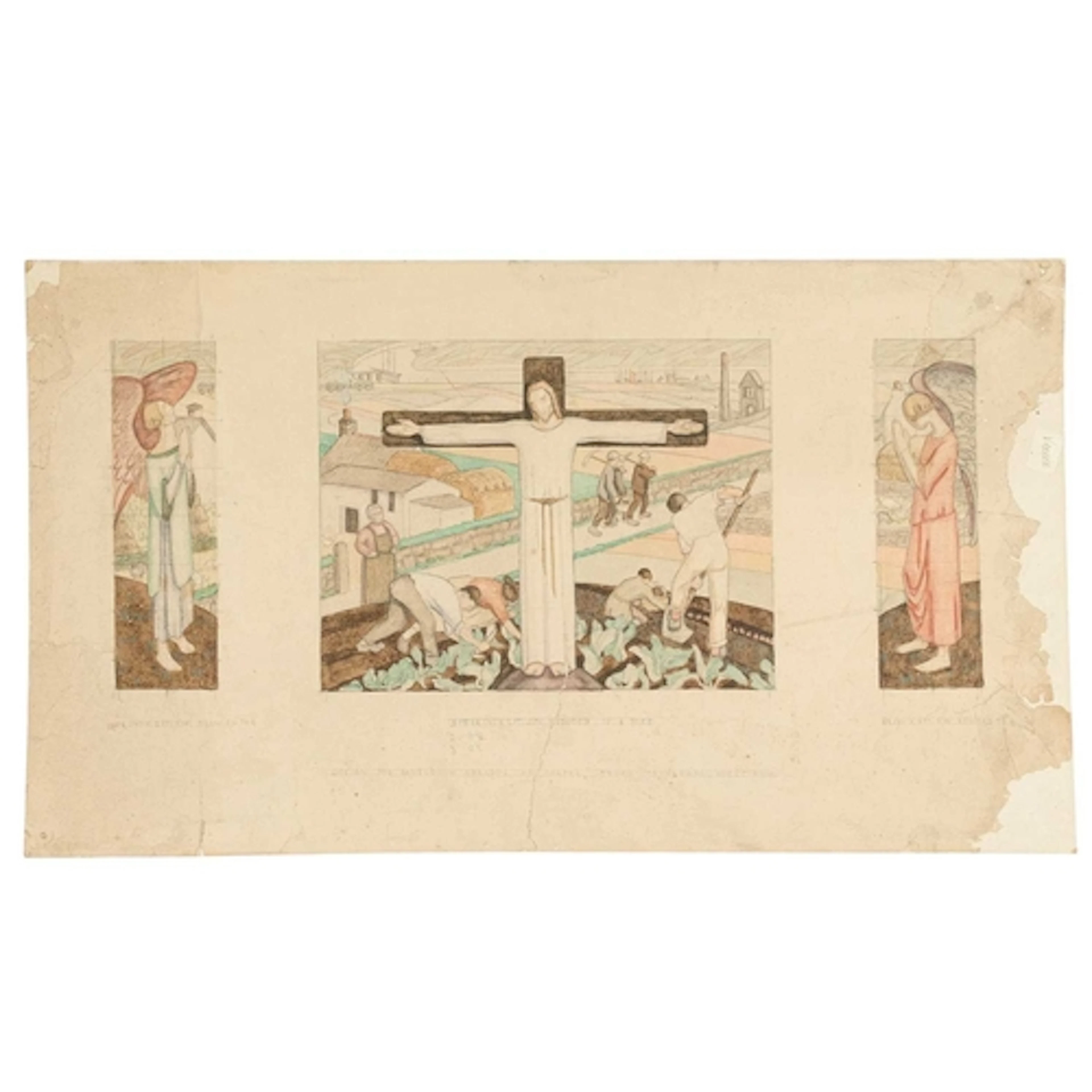 § Anne Fearon WALKE (1877-1965) Study for the stained glass ...