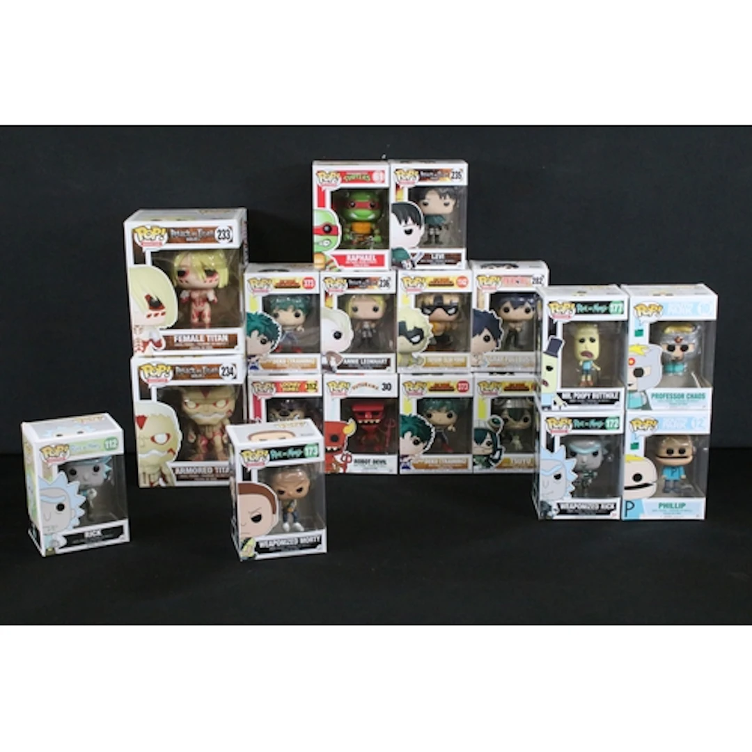 18 Boxed Funko Pop Animation to include 4 x Rick & Morty, 2 ...