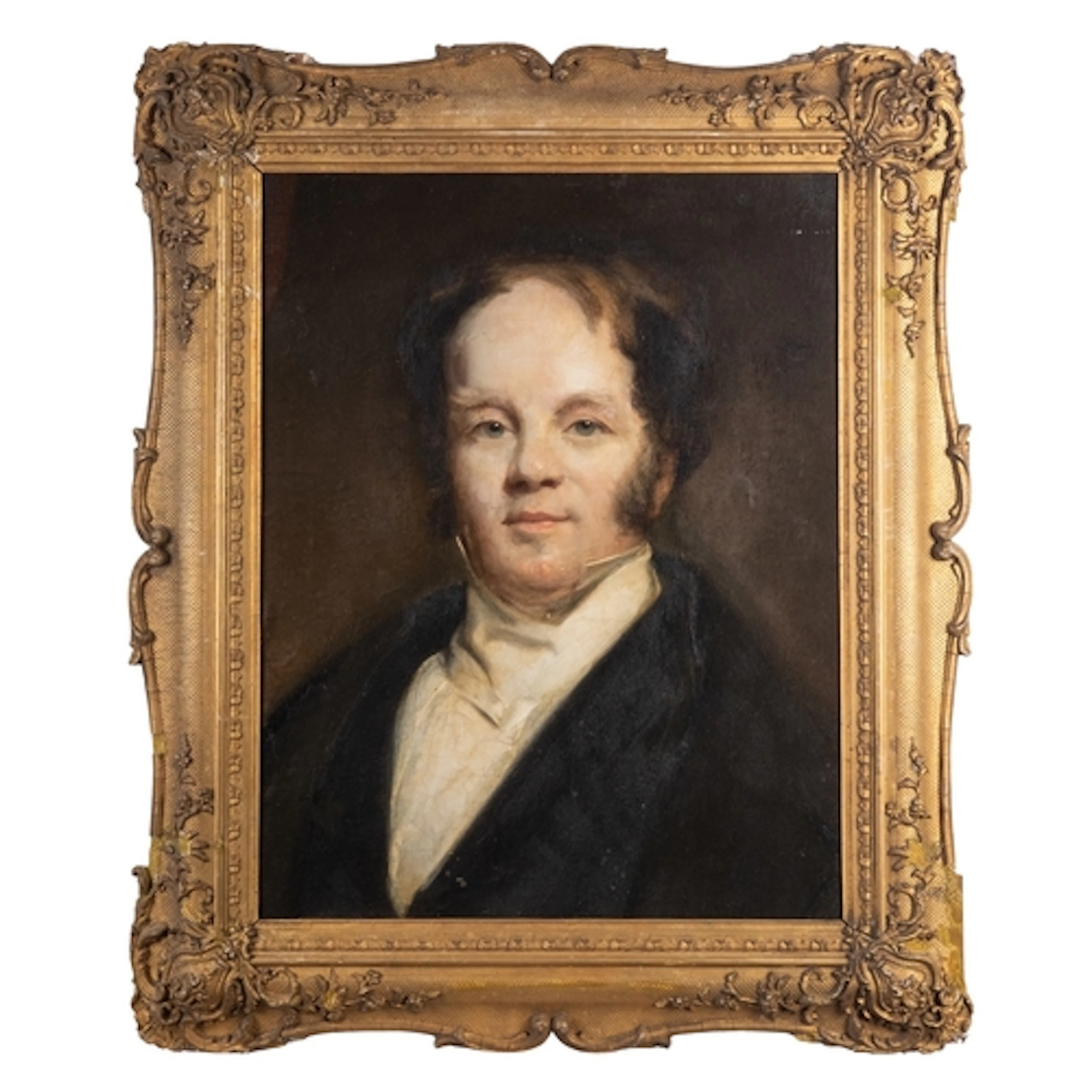 19th Century British school - A portrait study of a gentlem...