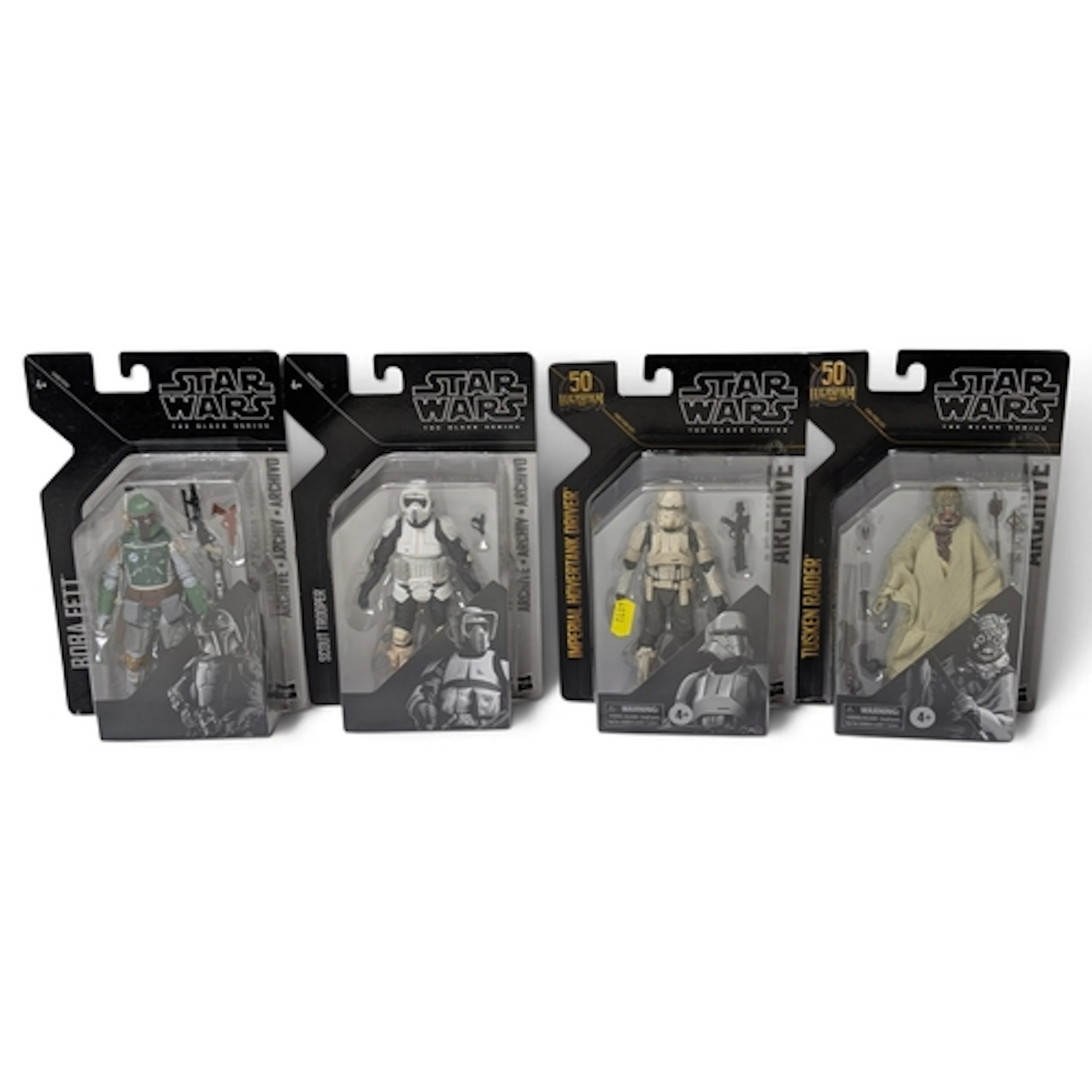 4 x Star Wars Hasbro The Black Series Archive 6" figures: Tu...