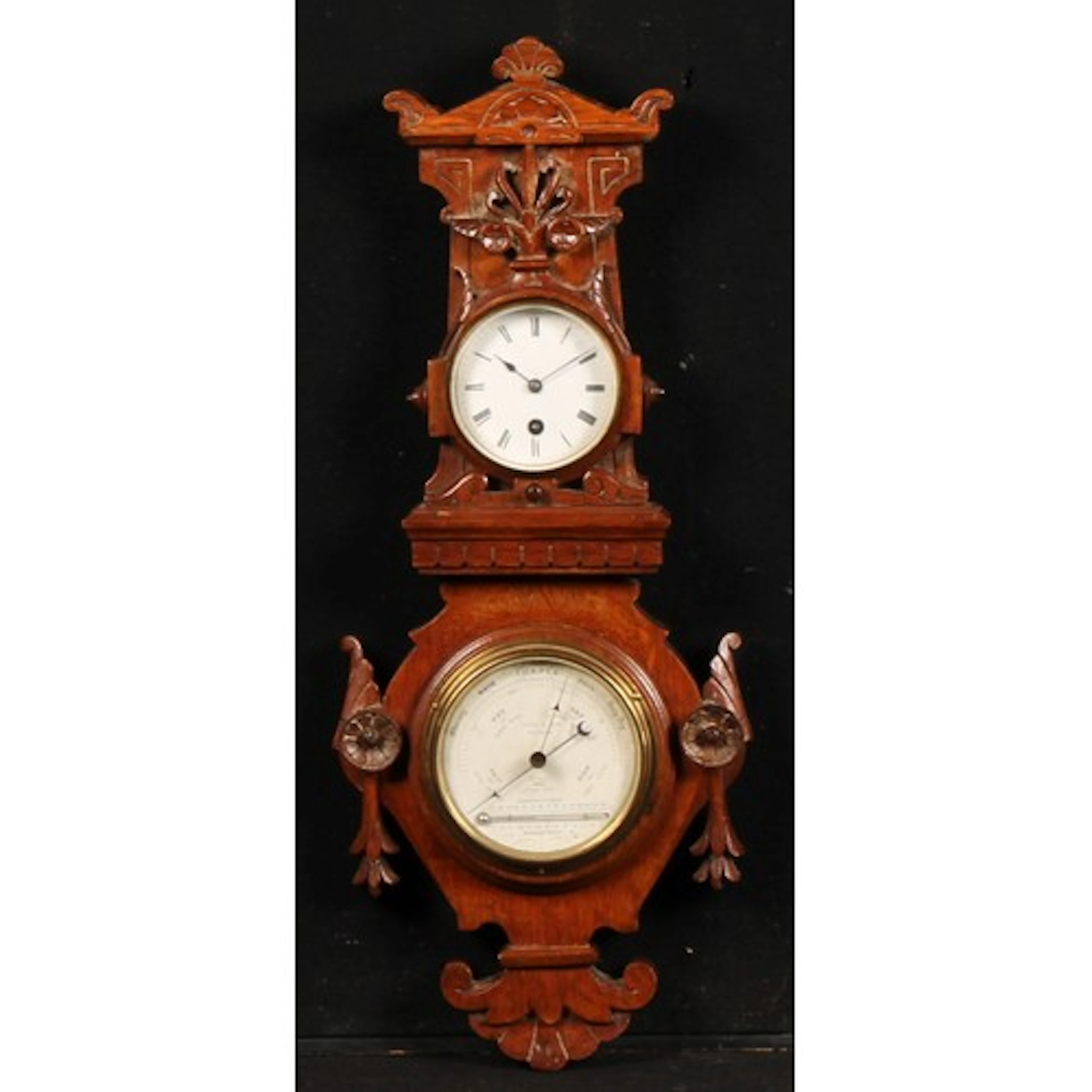 A Victorian Aesthetic Movement oak wall hanging combination ...