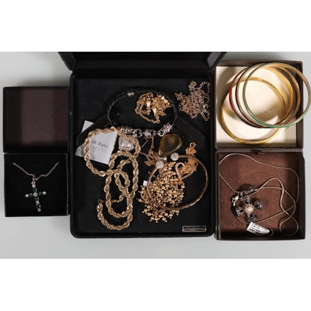 Costume jewellery to include Judith Ripka silver bracelet an...