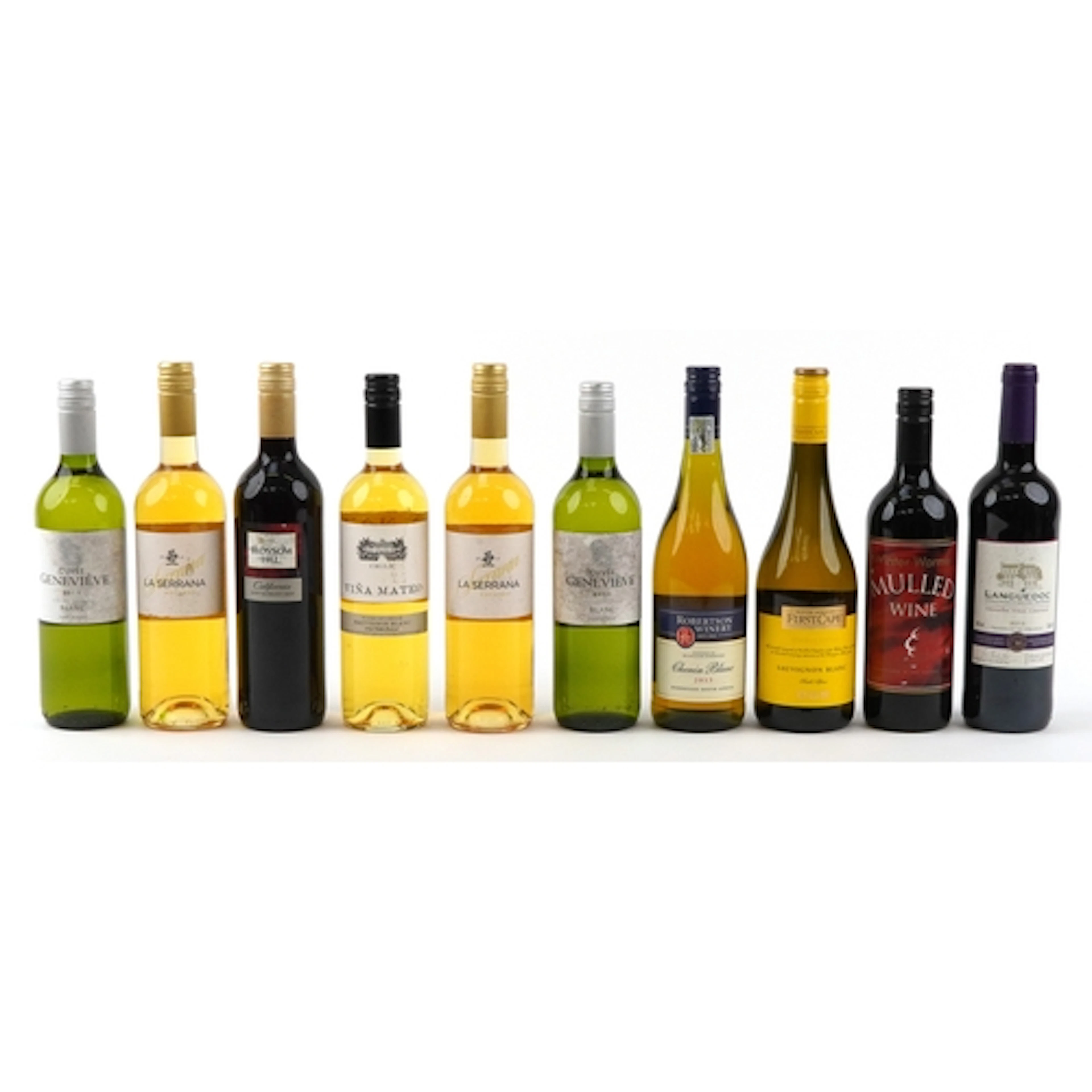 Ten bottles of wine including a La Serrana, Cuvée Geneviève,...