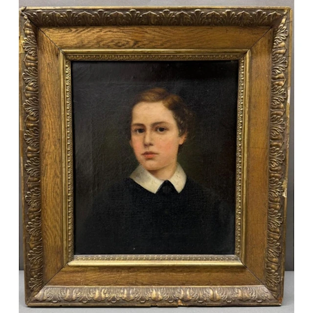 Oil on canvas. Portrait of George Korg aged nine years old. ...