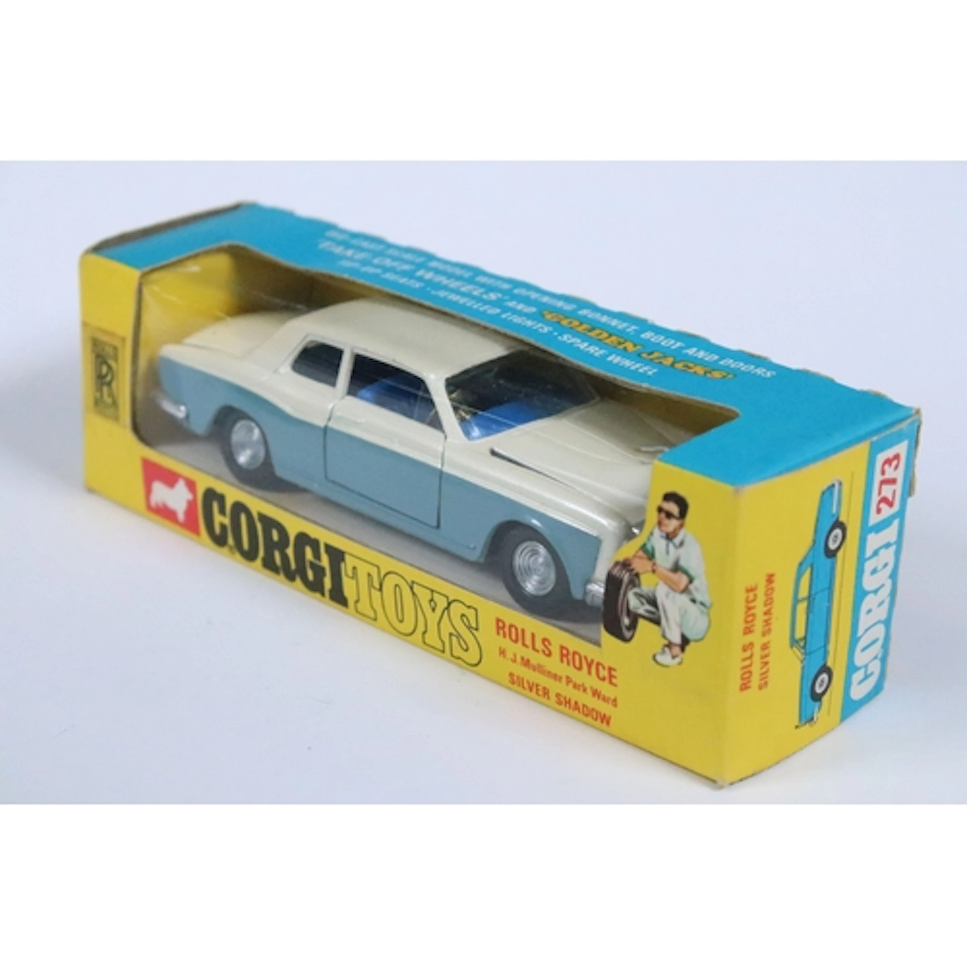 Boxed Corgi 273 Rolls Royce HJ Mulliner Park Ward Silver Sha...
