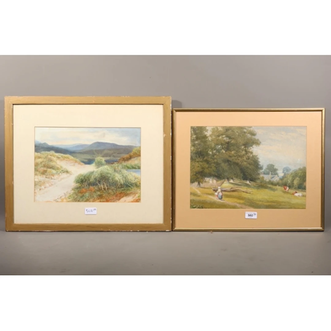 J GOW, Braemar 1884, watercolour painting, signed and dated ...