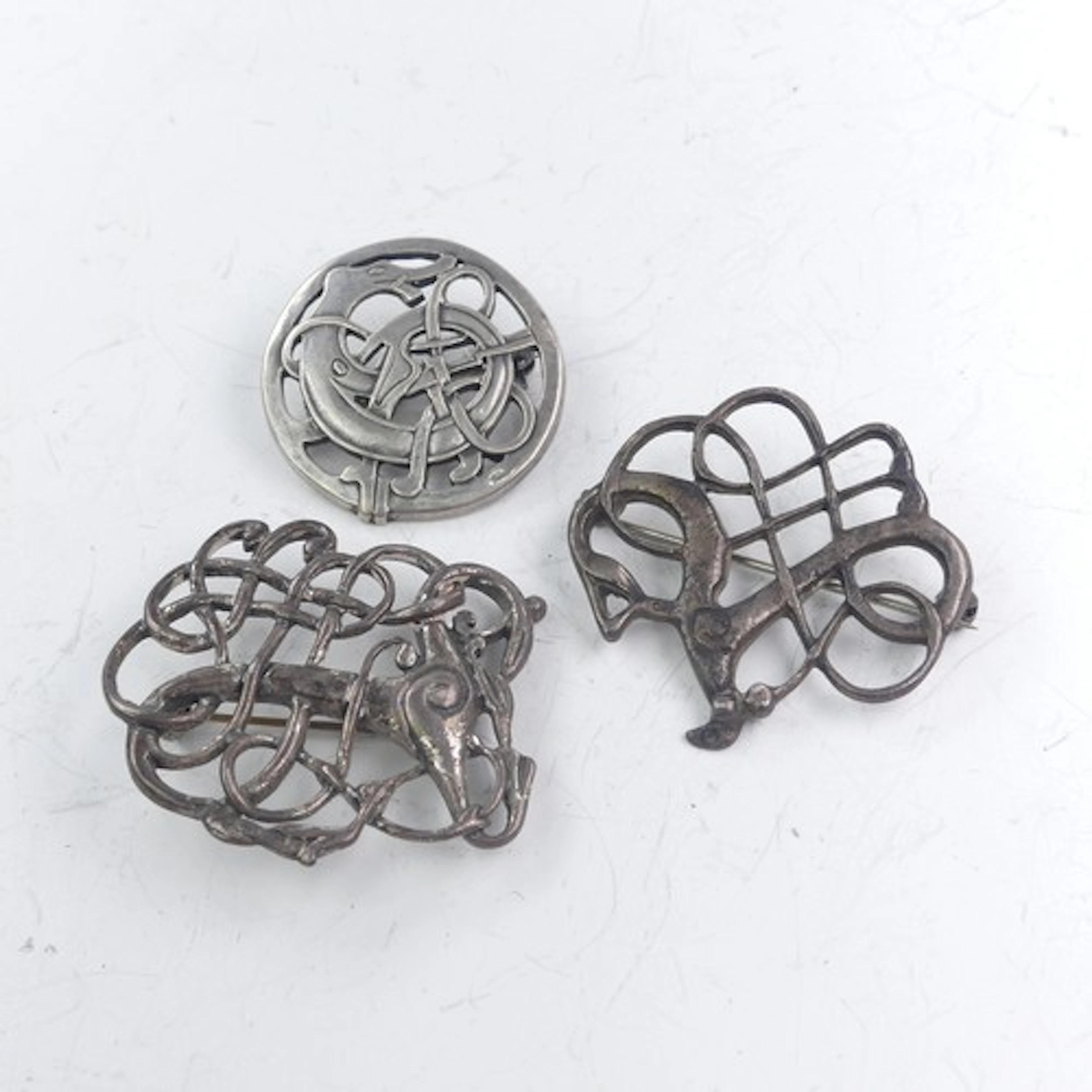 David Andersen; a sterling silver Celtic Revival Brooch, the...