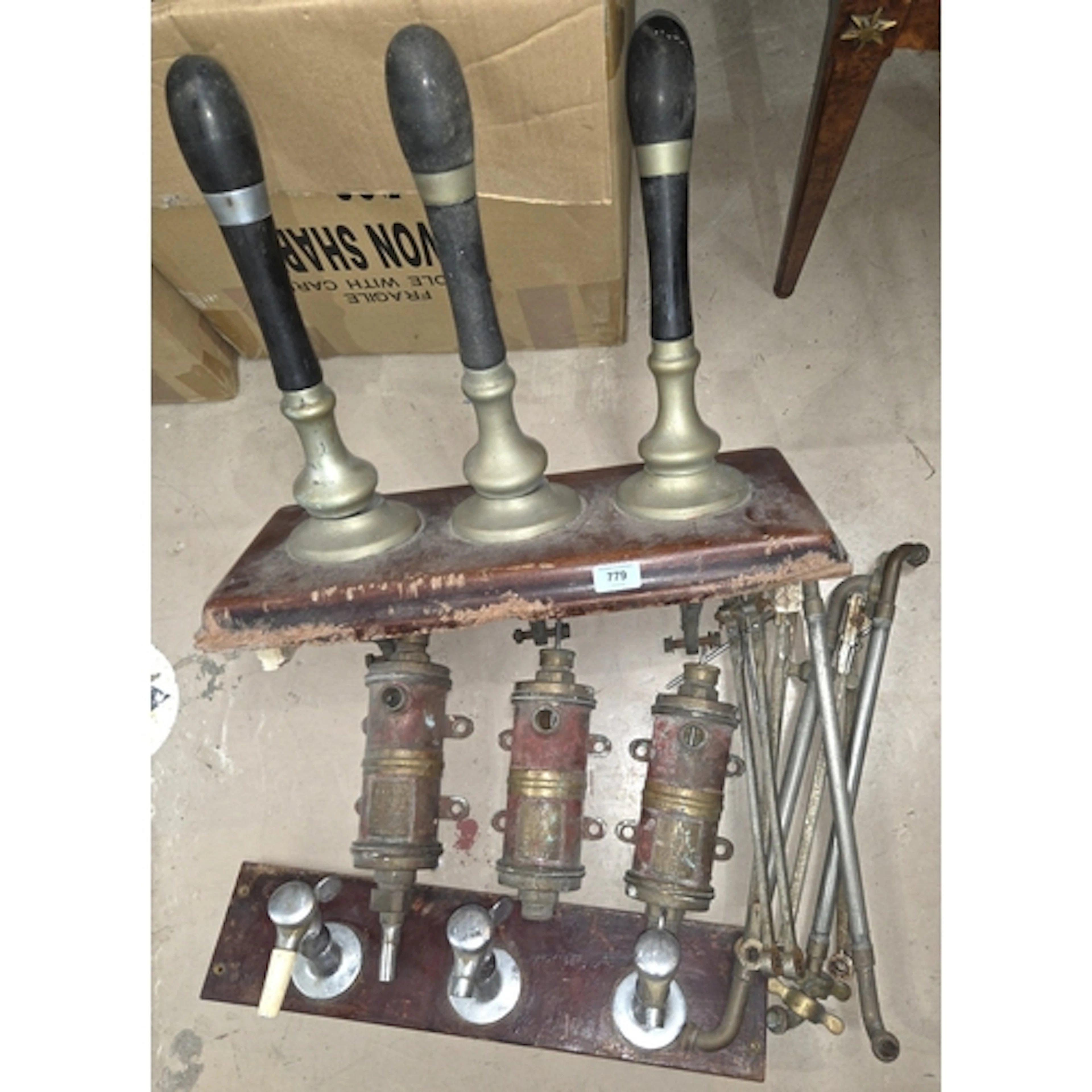 An early 20th century Triple Pull beer engine with original ...