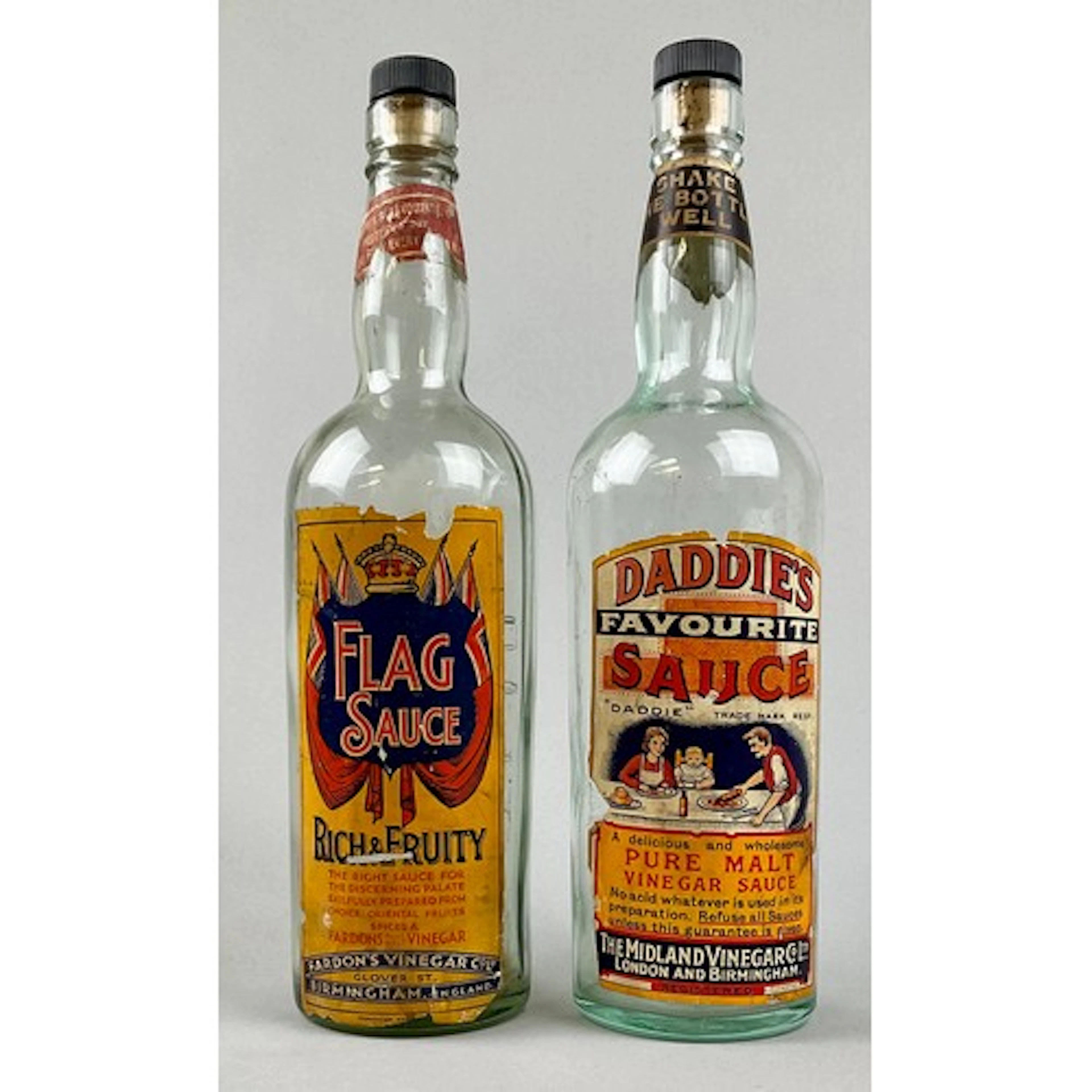 Advertising - an early 20th century labelled sauce bottle, D...