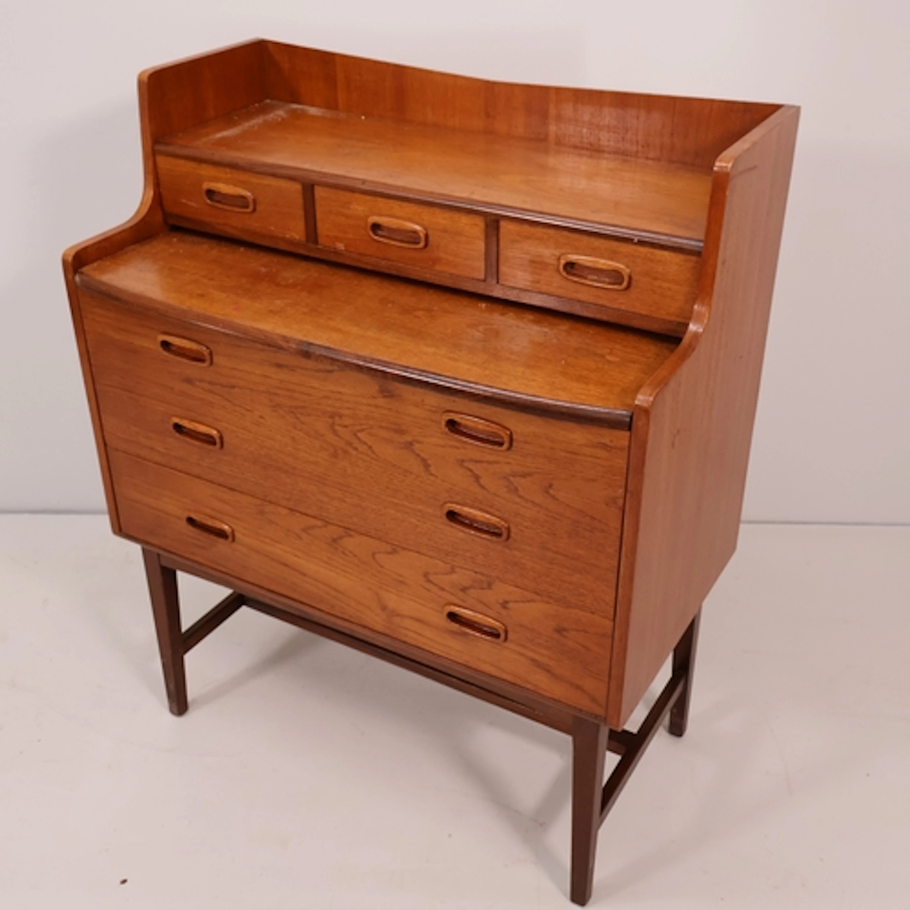 A mid 20th century Scandinavian style teak dressing table, w...