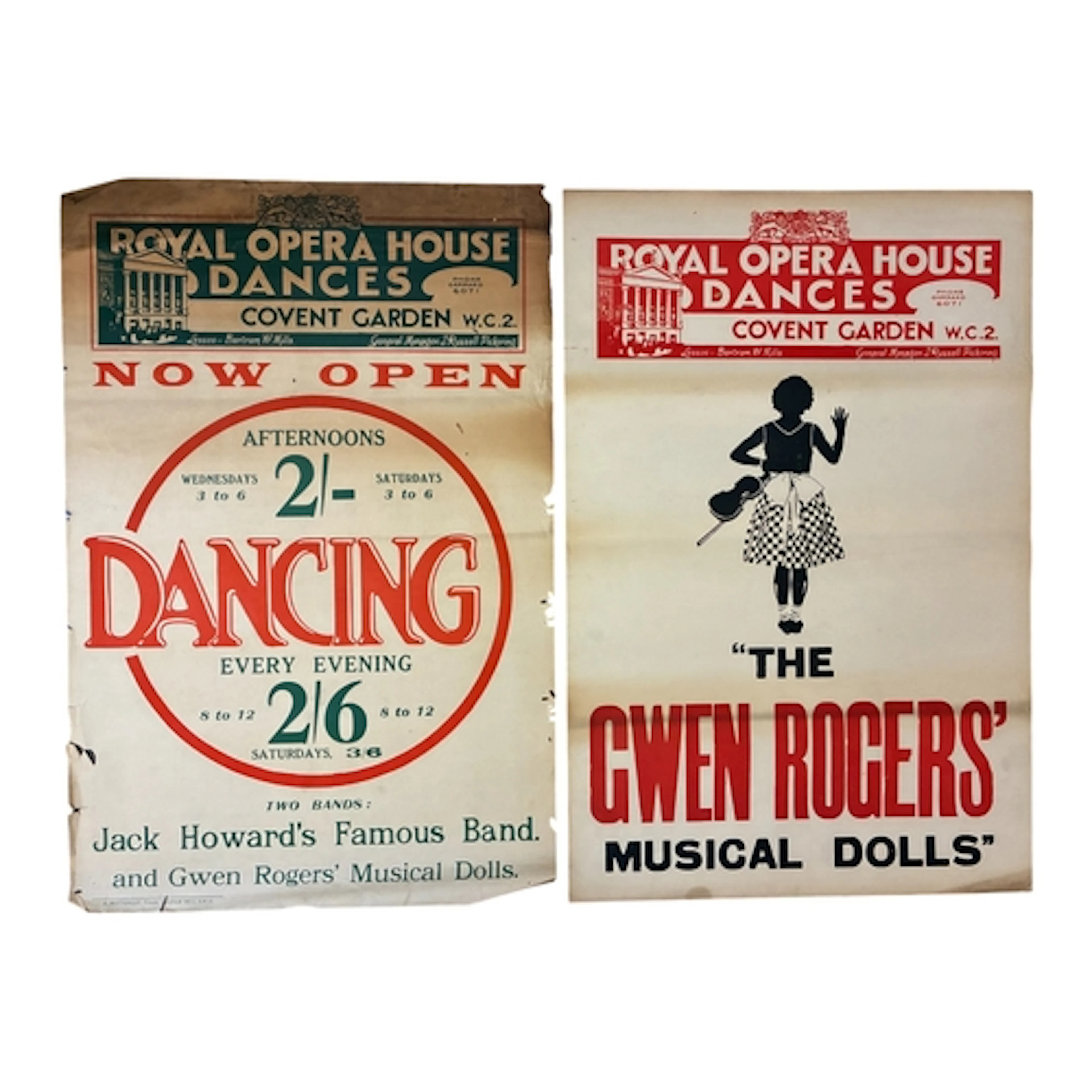 Two Royal Opera House Dances posters, Covent Garden, London,...