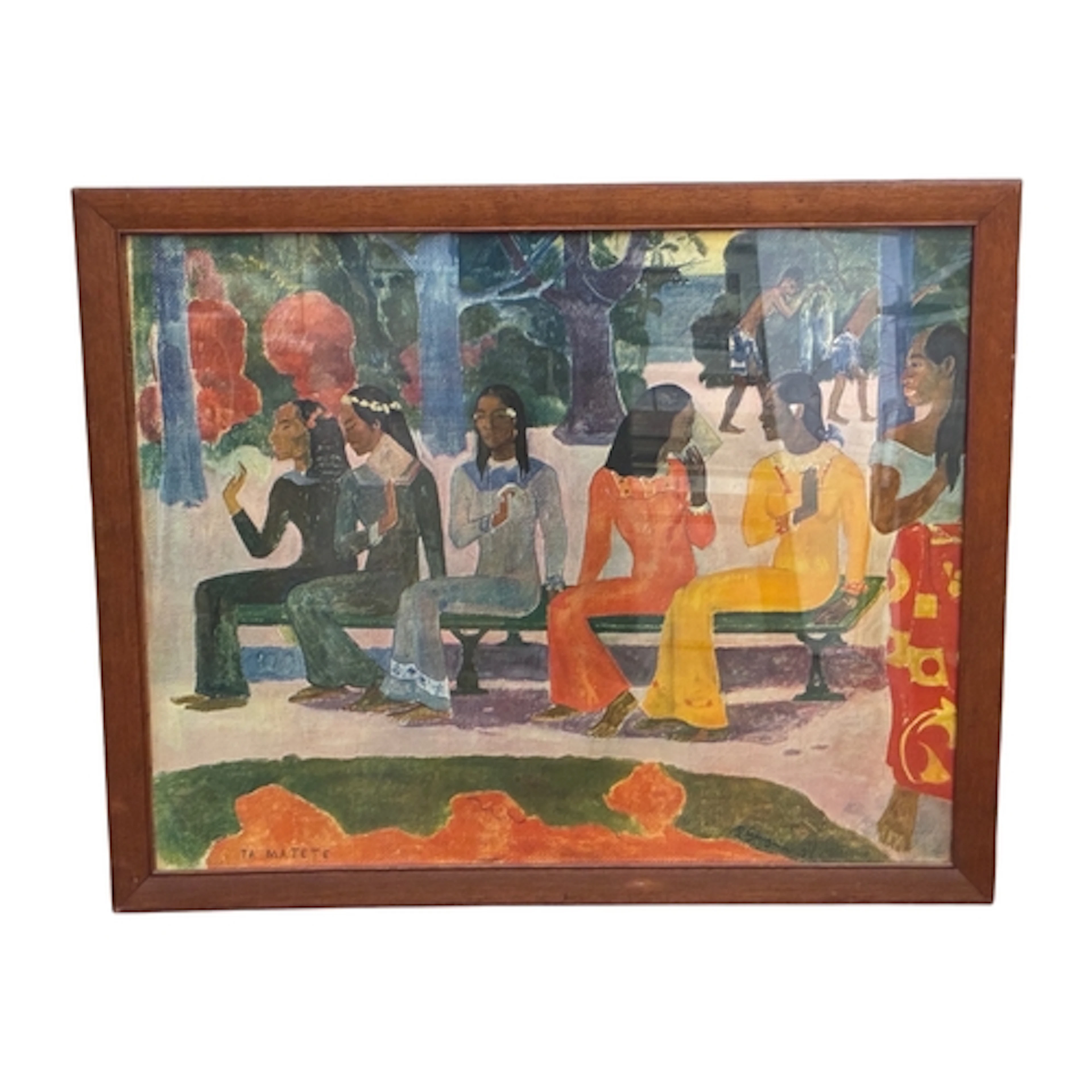 After Paul Gauguin (1848-1903) - Ta Matete, colour print, fr...