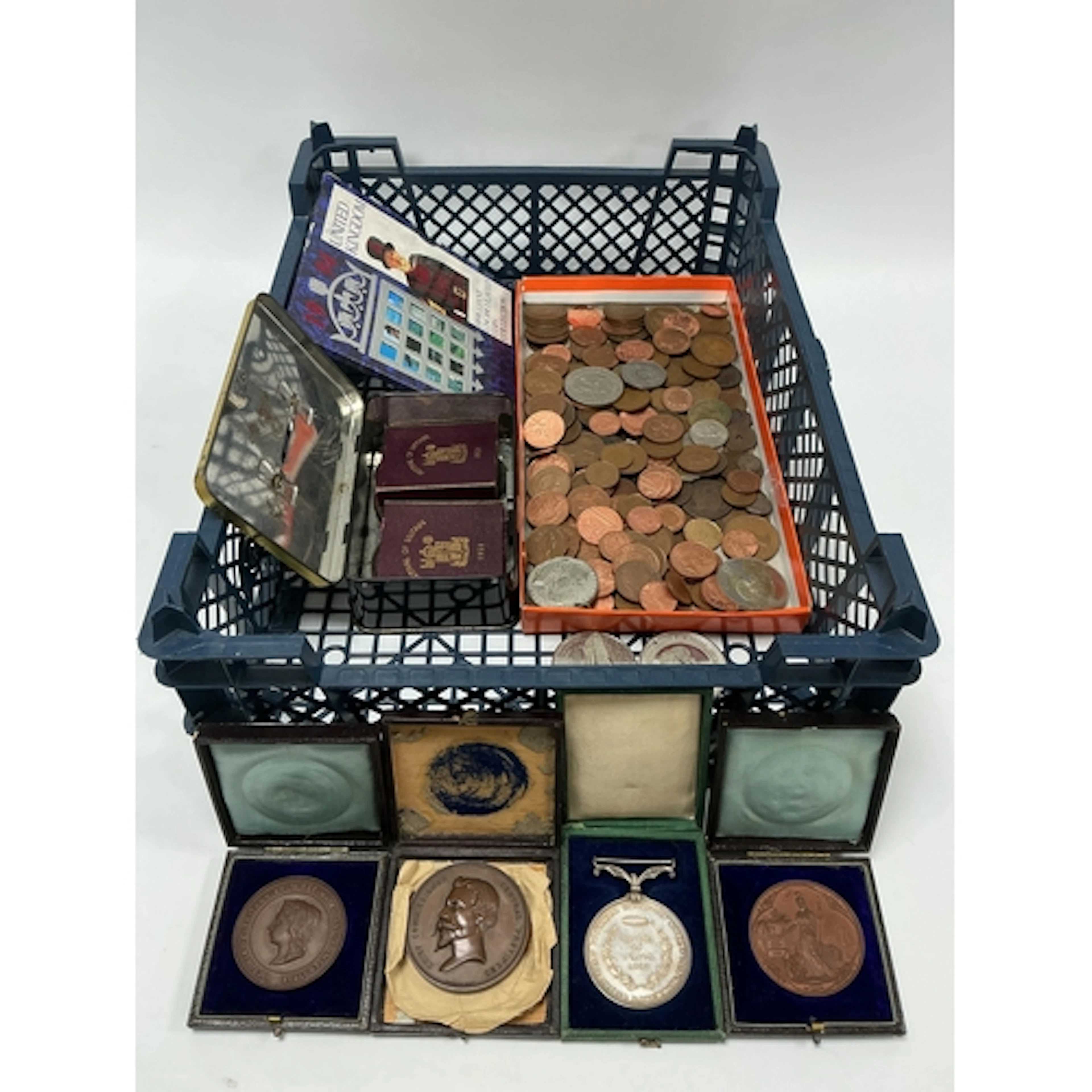 Collection Of Coins And Medals, includes a silver 1867 India...