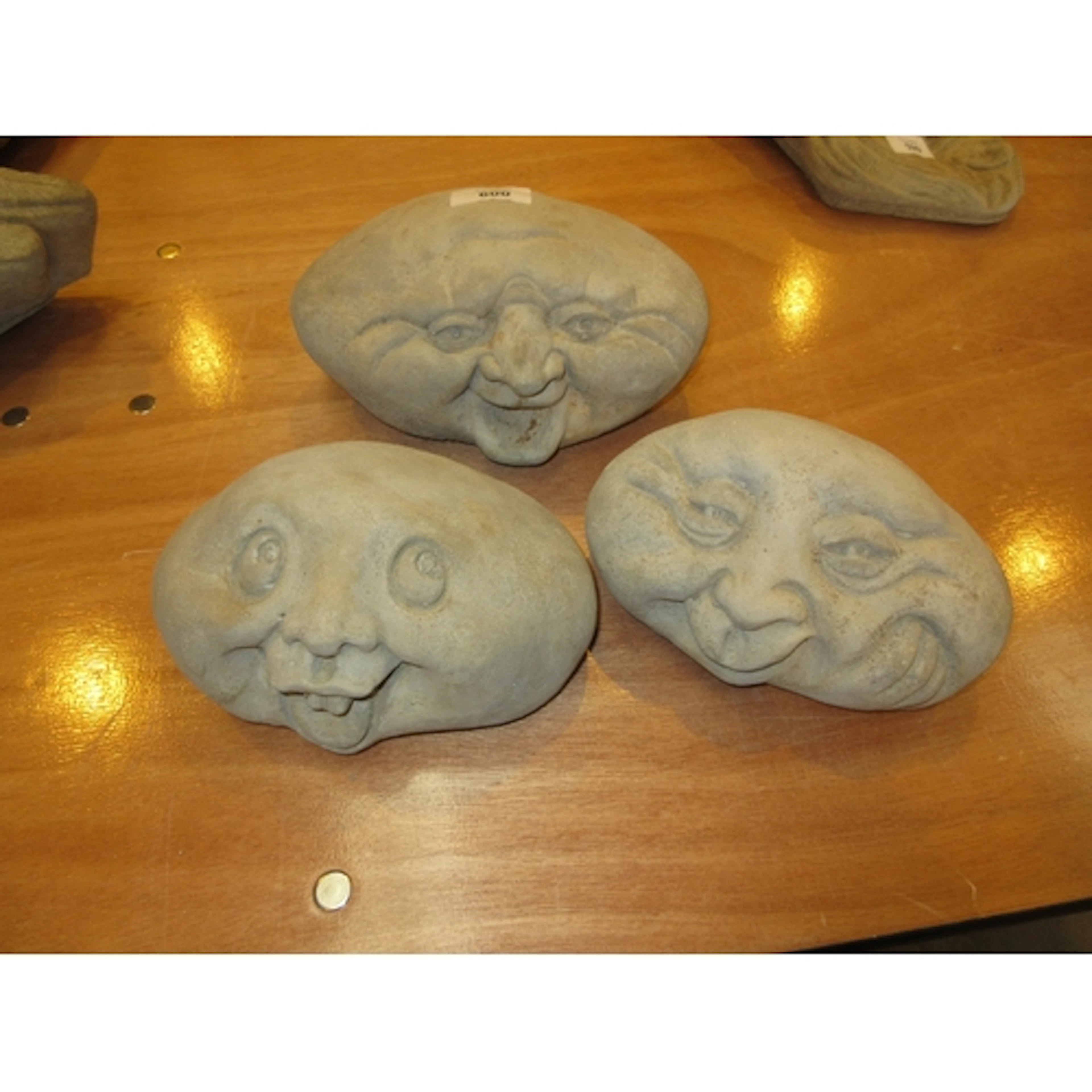Three Happy Faces Stones