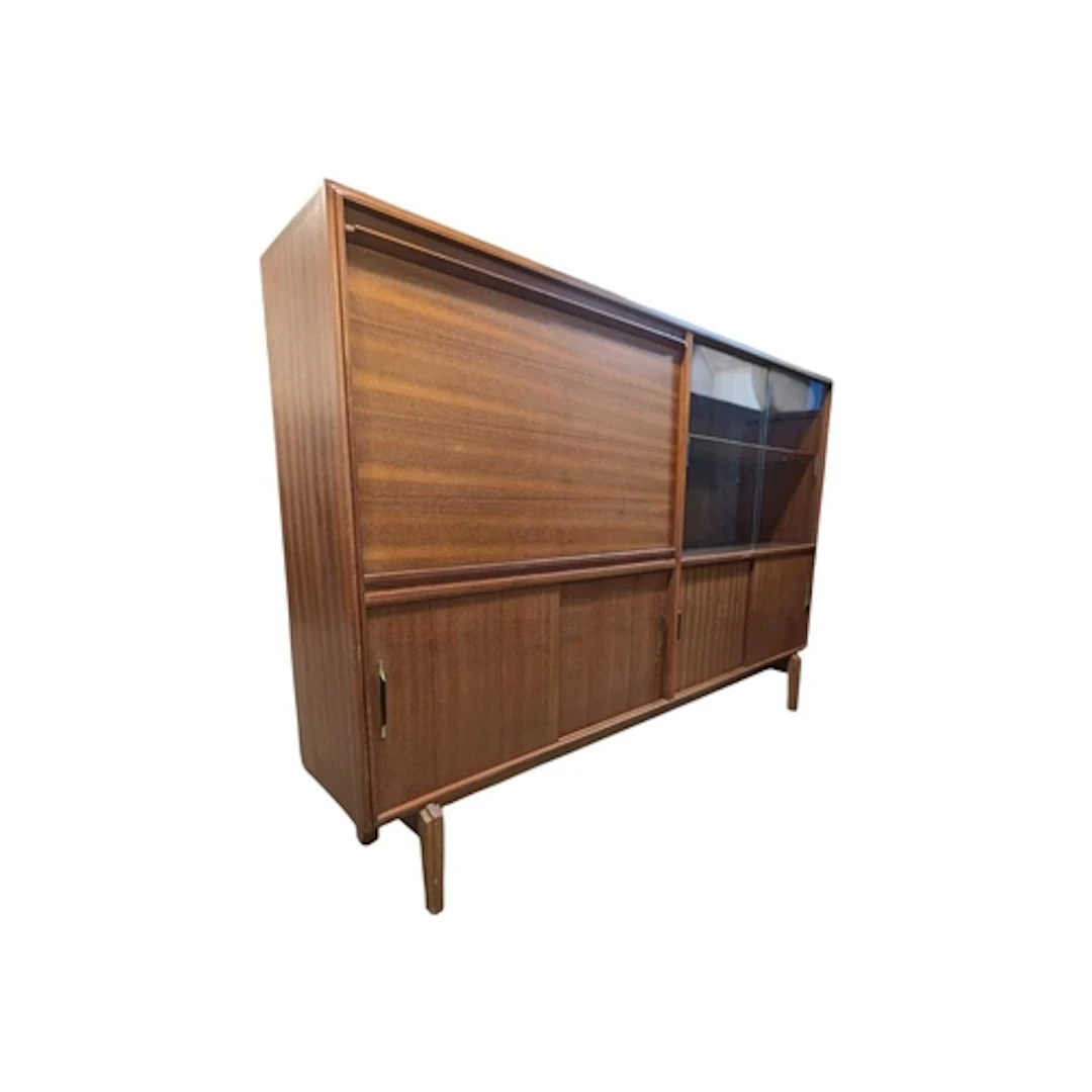 British Modern Design - A mid century teak sideboard / bookc...